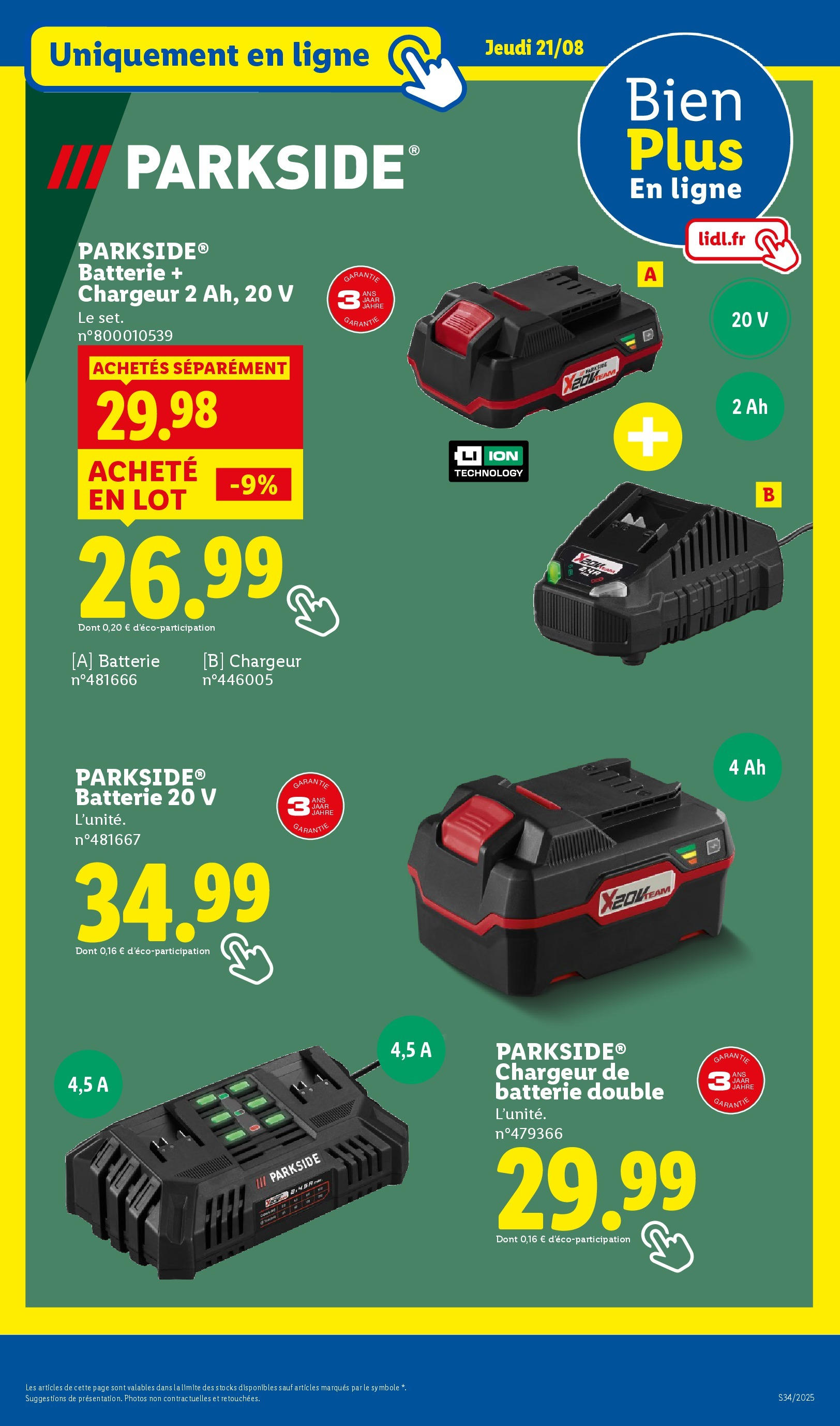 Catalogue LIDL du 17/08/2025 | Promo prospectus en ligne | Page: 29 | Produits: Batterie