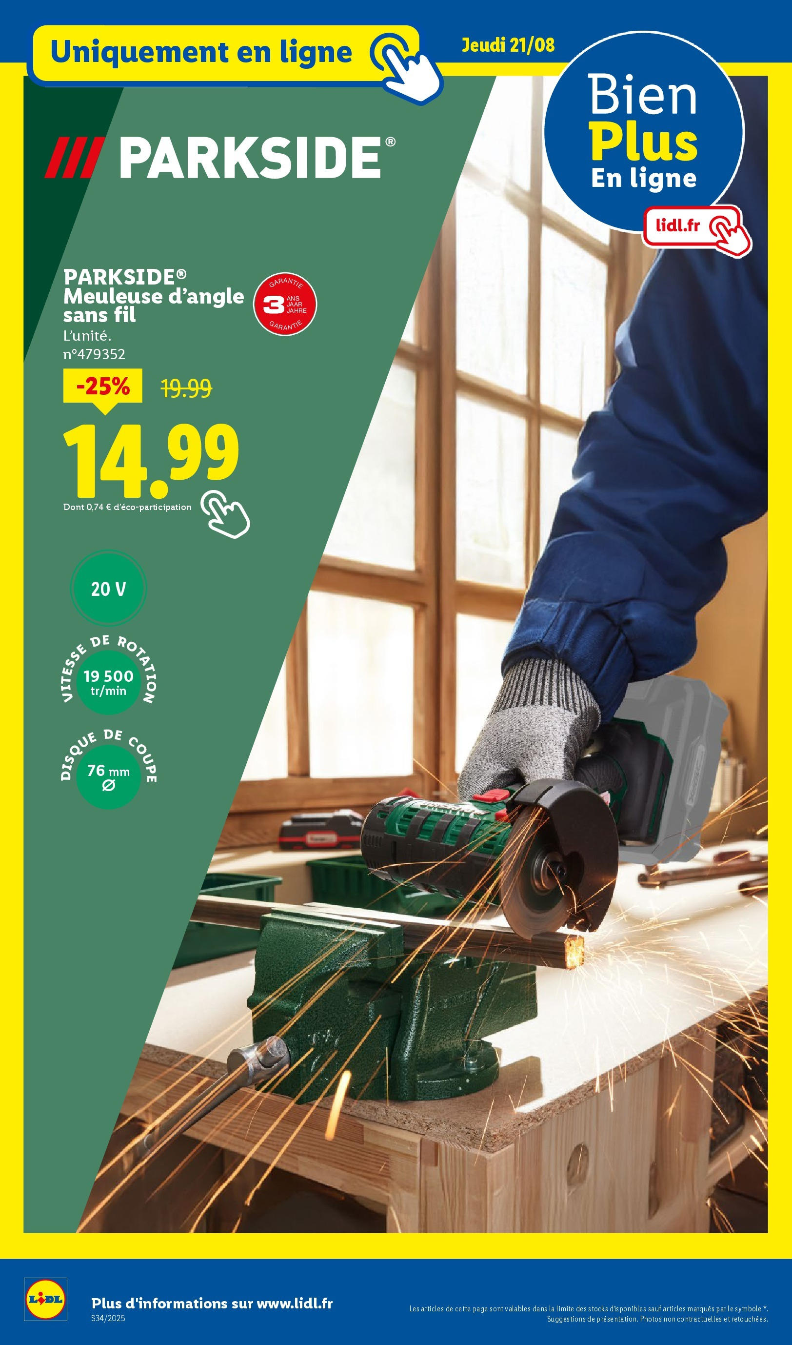 Catalogue LIDL du 17/08/2025 | Promo prospectus en ligne | Page: 30 | Produits: Meuleuse