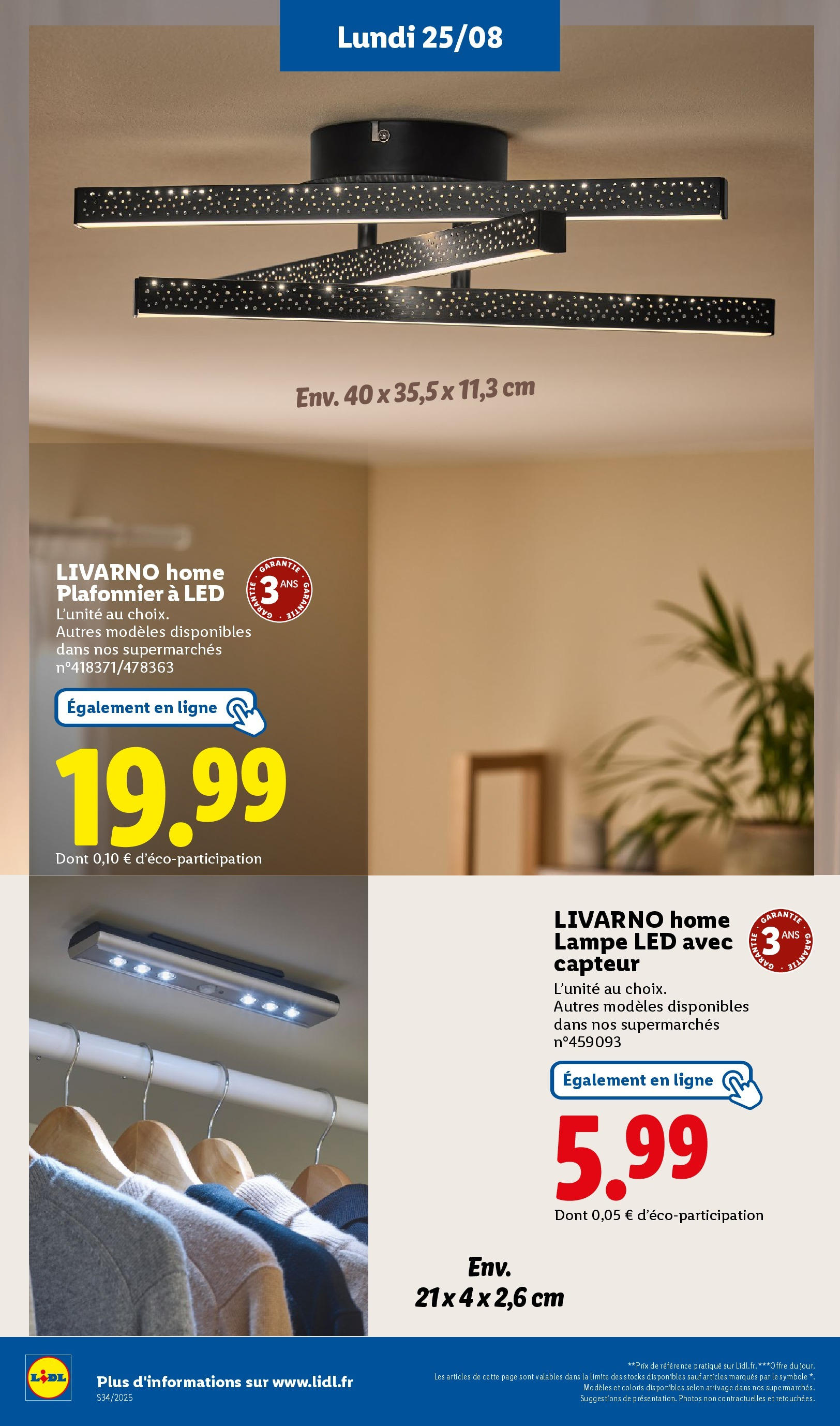 Catalogue LIDL du 20/08/2025 | Promo prospectus en ligne | Page: 54 | Produits: lampe LED, Plafonnier, Lampe Catalogue LIDL du 20/08/2025 | Promo prospectus en ligne | Page: 54 | Produits: lampe LED, Plafonnier, Lampe