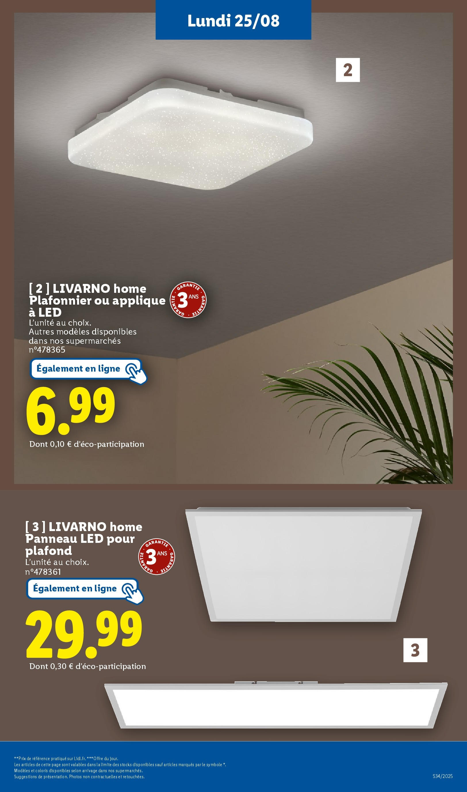 Catalogue LIDL du 20/08/2025 | Promo prospectus en ligne | Page: 57 | Produits: Plafonnier Catalogue LIDL du 20/08/2025 | Promo prospectus en ligne | Page: 57 | Produits: Plafonnier