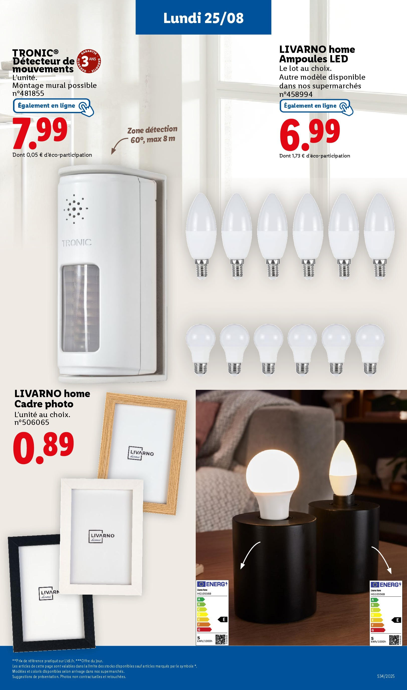Catalogue LIDL du 20/08/2025 | Promo prospectus en ligne | Page: 61 | Produits: Cadre Catalogue LIDL du 20/08/2025 | Promo prospectus en ligne | Page: 61 | Produits: Cadre