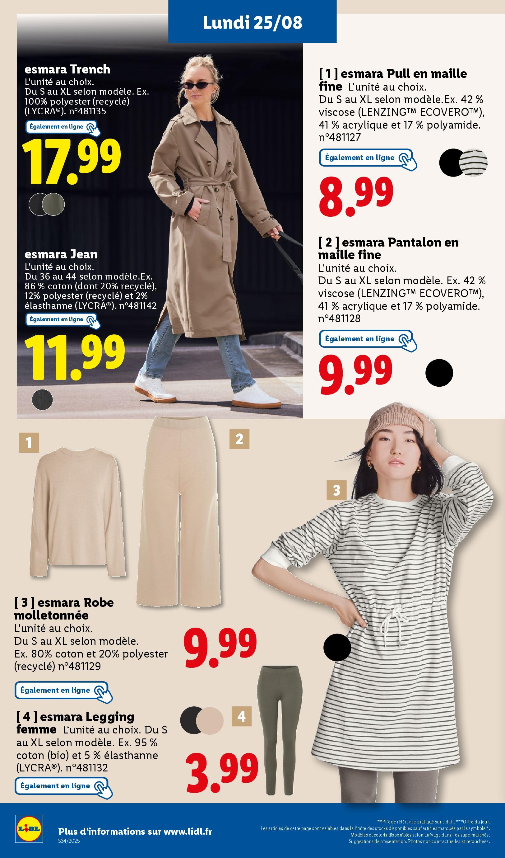 Catalogue LIDL du 20/08/2025 | Promo prospectus en ligne | Page: 64 | Produits: Coton, Pull, Pantalon, Leggings Catalogue LIDL du 20/08/2025 | Promo prospectus en ligne | Page: 64 | Produits: Coton, Pull, Pantalon, Leggings