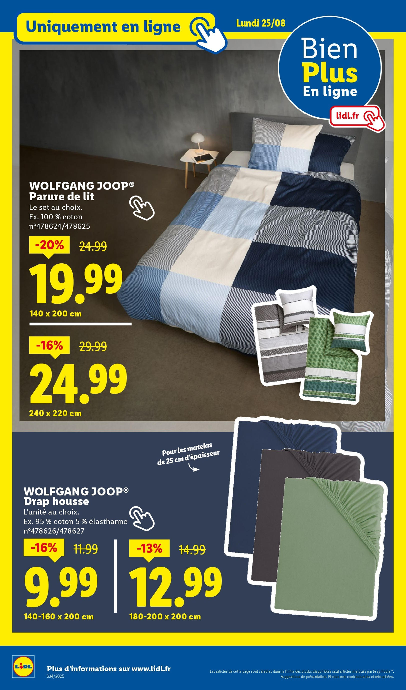Catalogue LIDL du 20/08/2025 | Promo prospectus en ligne | Page: 68 | Produits: Coton, Parure de lit, Lit, Matelas Catalogue LIDL du 20/08/2025 | Promo prospectus en ligne | Page: 68 | Produits: Coton, Parure de lit, Lit, Matelas