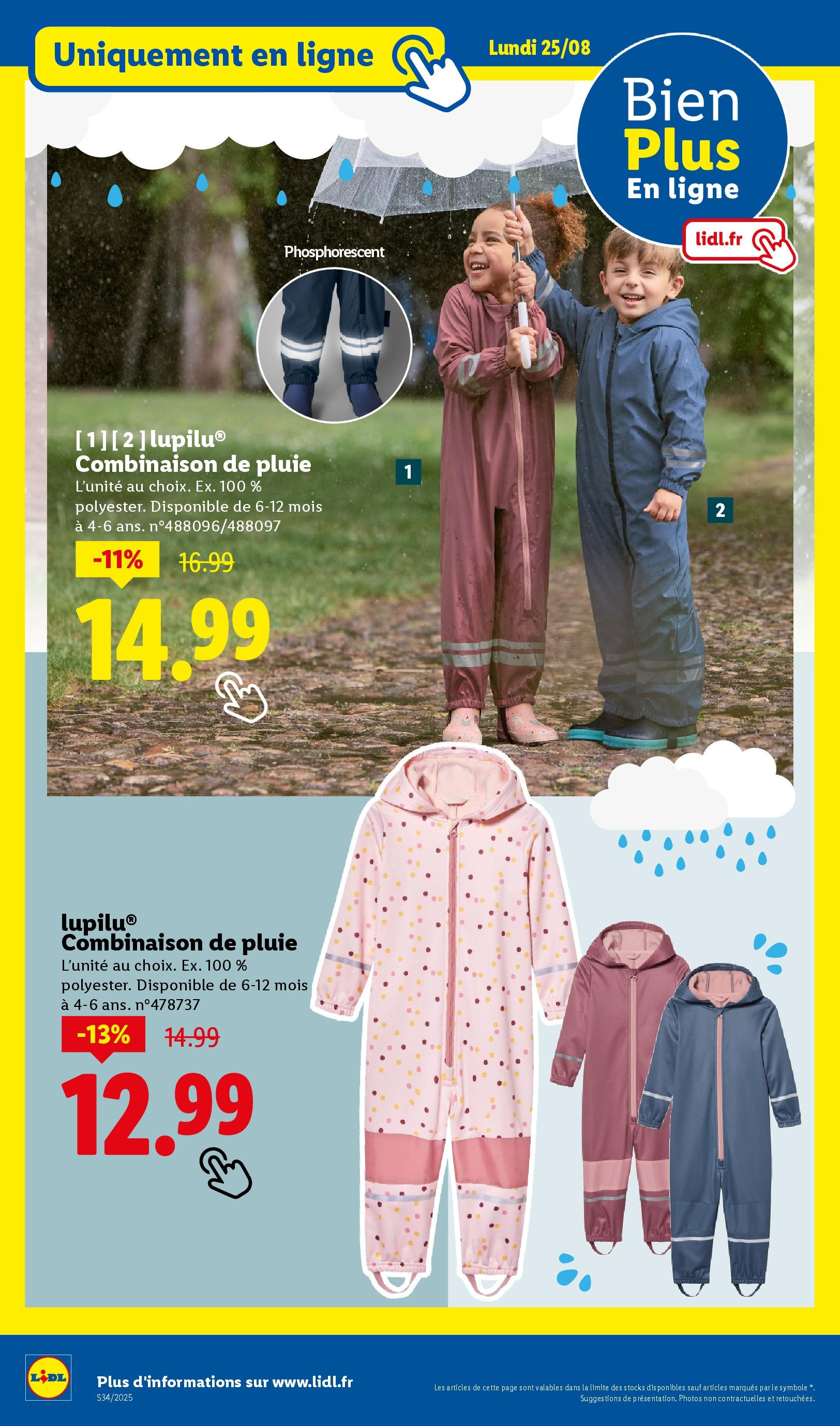 Catalogue LIDL du 20/08/2025 | Promo prospectus en ligne | Page: 70 | Produits: Combinaison Catalogue LIDL du 20/08/2025 | Promo prospectus en ligne | Page: 70 | Produits: Combinaison