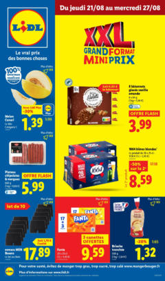 LIDL - Prévisualisation de LIDL - Plus c'est grand, plus c'est fou ! Les formats XXL sont encore en rayon chez Lidl. valide à partir de 20.08.2025