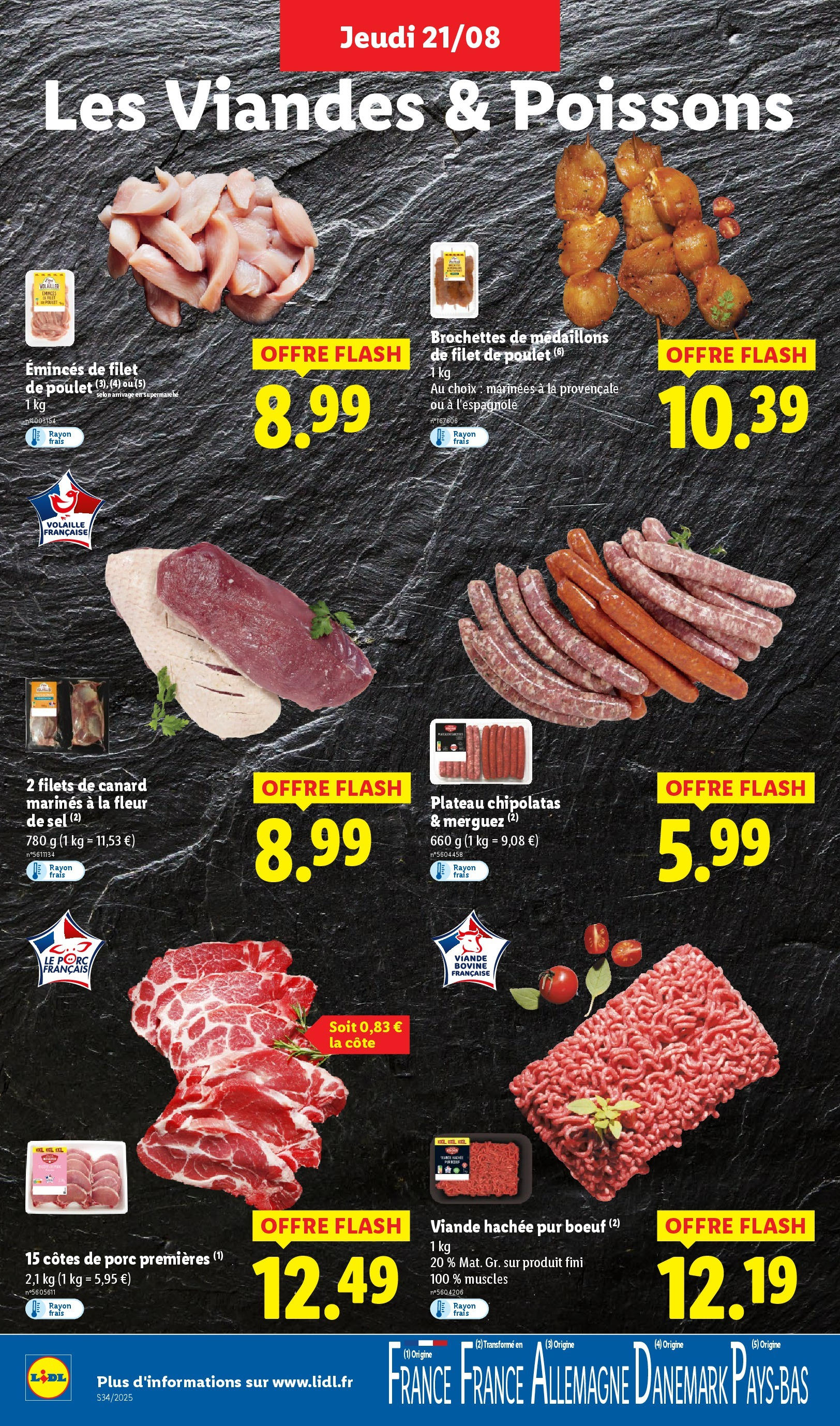 Catalogue LIDL du 20/08/2025 | Promo prospectus en ligne | Page: 4 | Produits: Volaille, Viande hachée, Viande, Porc Catalogue LIDL du 20/08/2025 | Promo prospectus en ligne | Page: 4 | Produits: Volaille, Viande hachée, Viande, Porc