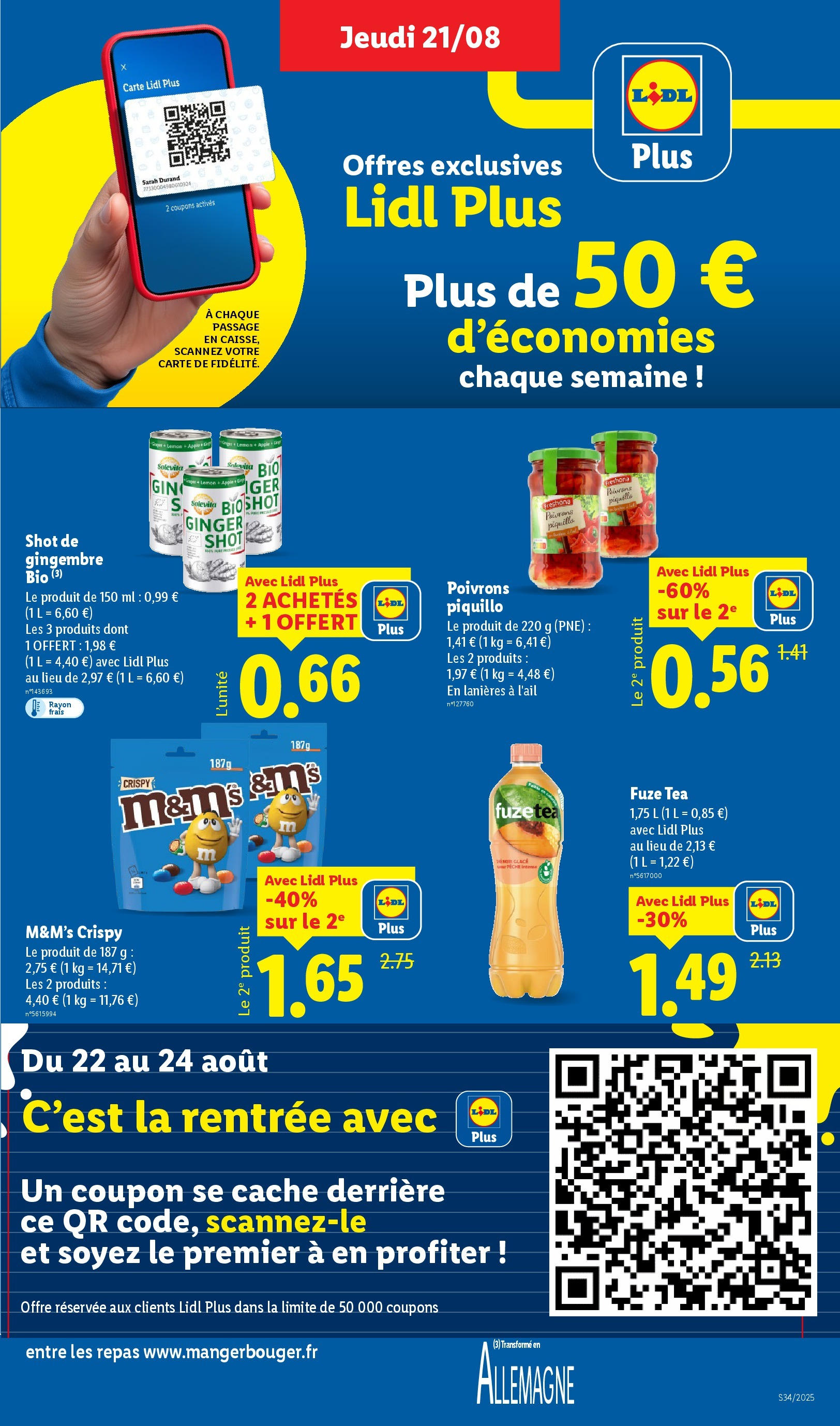 Catalogue LIDL du 20/08/2025 | Promo prospectus en ligne | Page: 7 | Produits: Shot de gingembre, Gingembre Catalogue LIDL du 20/08/2025 | Promo prospectus en ligne | Page: 7 | Produits: Shot de gingembre, Gingembre