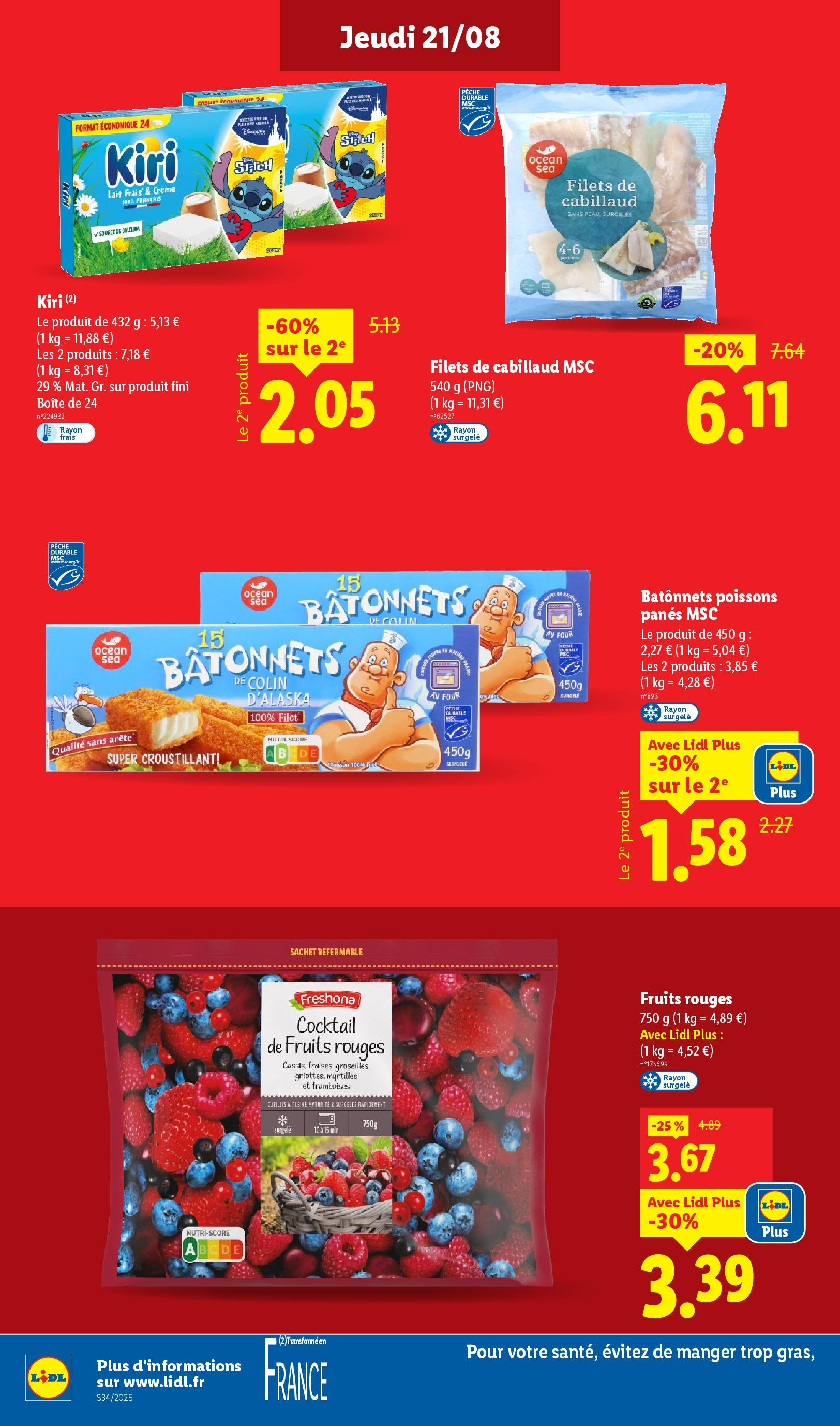 Catalogue LIDL du 20/08/2025 | Promo prospectus en ligne | Page: 10 | Produits: Pêche, Lait, Poisson, Crème Catalogue LIDL du 20/08/2025 | Promo prospectus en ligne | Page: 10 | Produits: Pêche, Lait, Poisson, Crème
