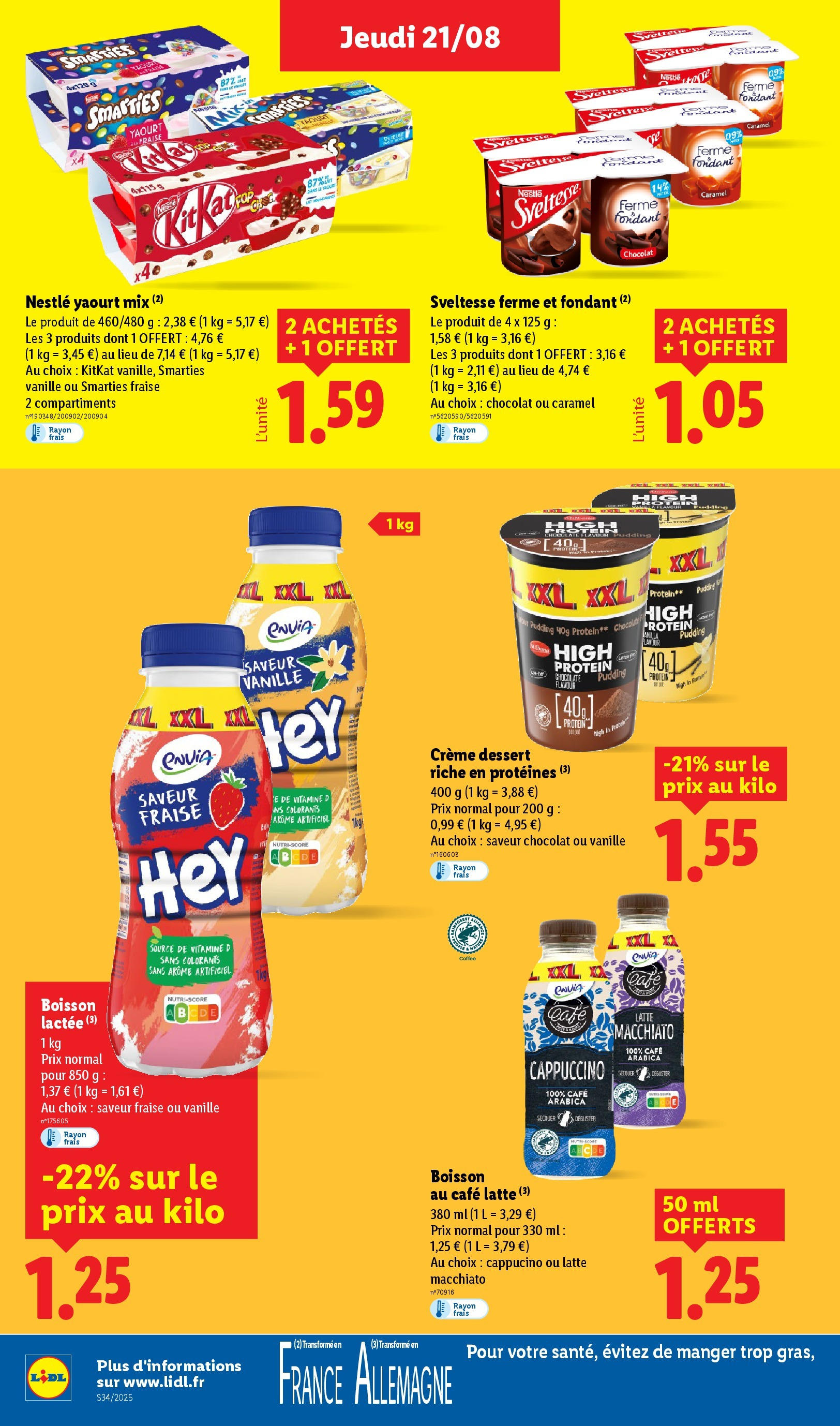 Catalogue LIDL du 20/08/2025 | Promo prospectus en ligne | Page: 18 | Produits: Fraise, Café, Chocolat, Crème Catalogue LIDL du 20/08/2025 | Promo prospectus en ligne | Page: 18 | Produits: Fraise, Café, Chocolat, Crème