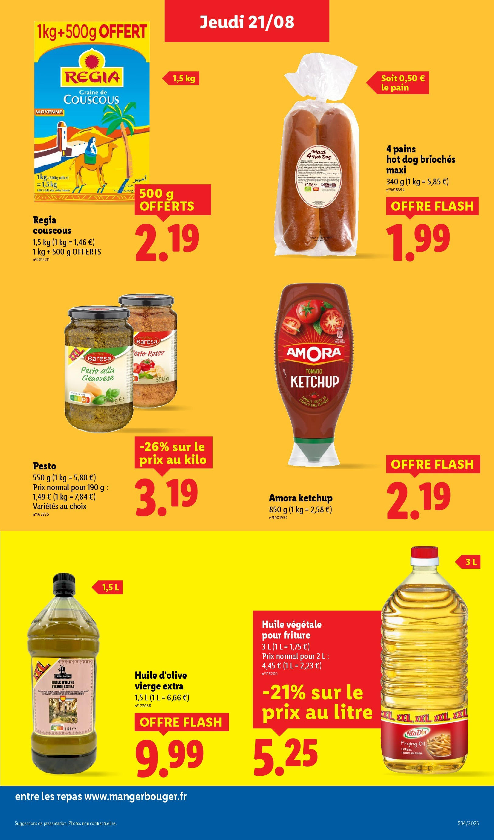 Catalogue LIDL du 20/08/2025 | Promo prospectus en ligne | Page: 21 | Produits: Huile d'olive vierge, Olive, Huile D'olive, Huile Catalogue LIDL du 20/08/2025 | Promo prospectus en ligne | Page: 21 | Produits: Huile d'olive vierge, Olive, Huile D'olive, Huile