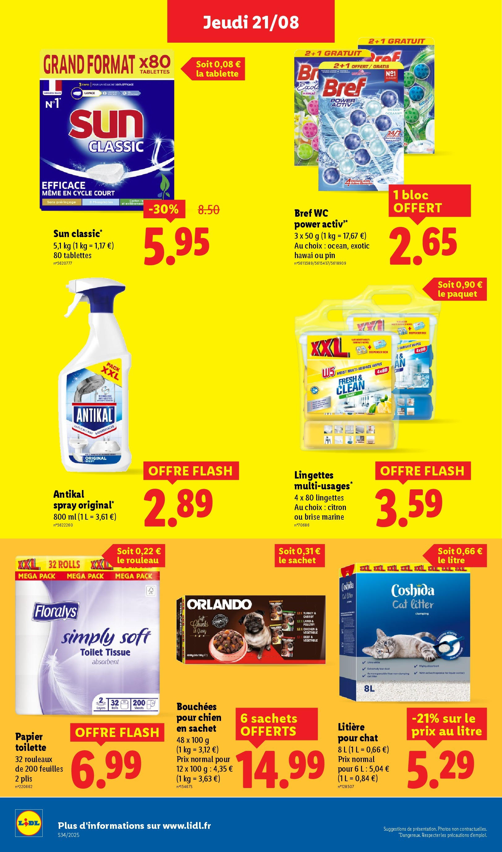Catalogue LIDL du 20/08/2025 | Promo prospectus en ligne | Page: 26 | Produits: Tablette, Litière pour chat, Papier toilette, Rouleau Catalogue LIDL du 20/08/2025 | Promo prospectus en ligne | Page: 26 | Produits: Tablette, Litière pour chat, Papier toilette, Rouleau