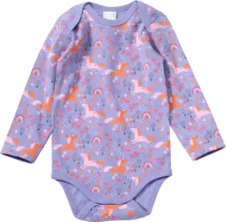 ALANA Body Langarm mit Einhorn-Muster, lila, Gr. 98/104