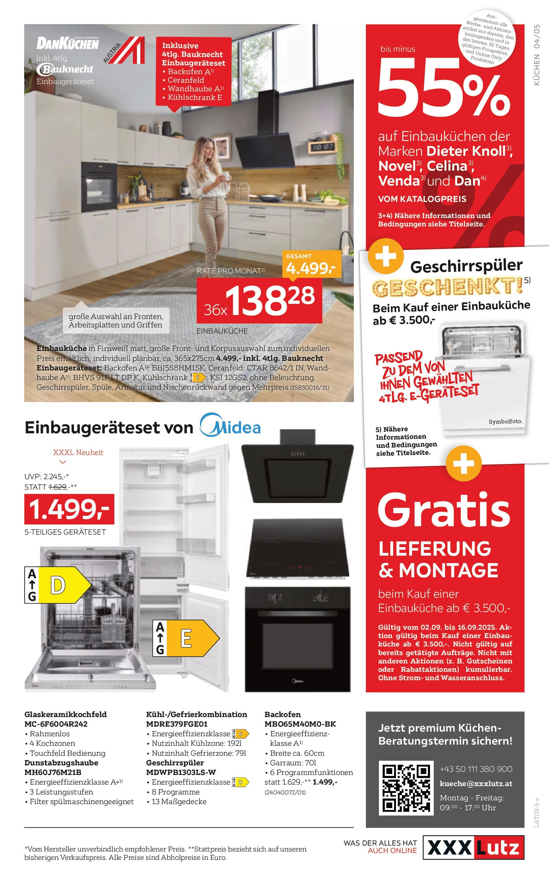 XXXLutz Küchen (02.09.2025) || Aktuelle Angebote | Seite: 5 | Produkte: Uhr, Kühlschrank, Geschirrspüler XXXLutz Küchen von 02.09.2025 - Aktuelle Angebote | Seite: 5 | Produkte: Uhr, Kühlschrank, Geschirrspüler