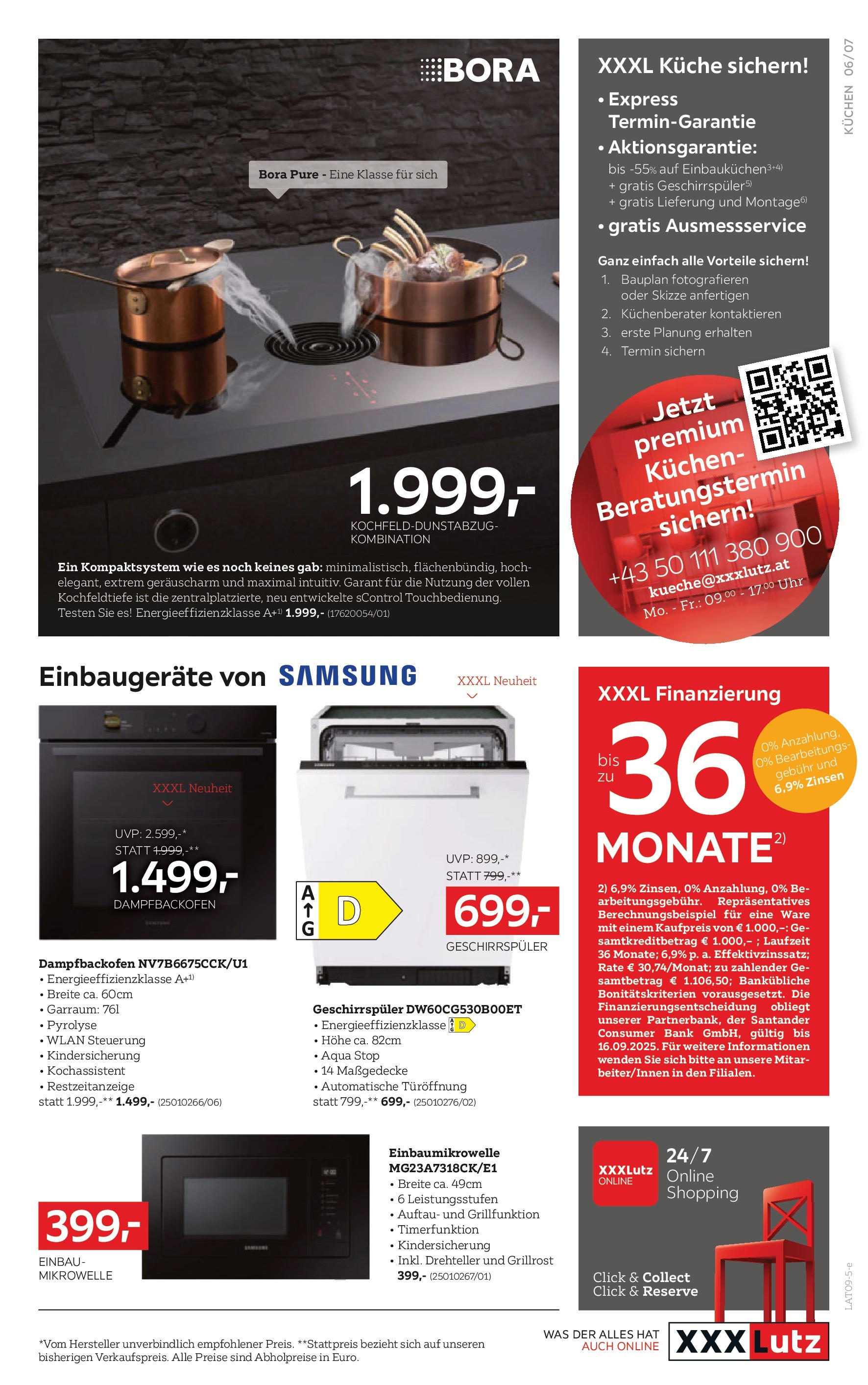 XXXLutz Küchen (02.09.2025) || Aktuelle Angebote | Seite: 7 | Produkte: Uhr, Mikrowelle, Geschirrspüler, Samsung XXXLutz Küchen von 02.09.2025 - Aktuelle Angebote | Seite: 7 | Produkte: Uhr, Mikrowelle, Geschirrspüler, Samsung