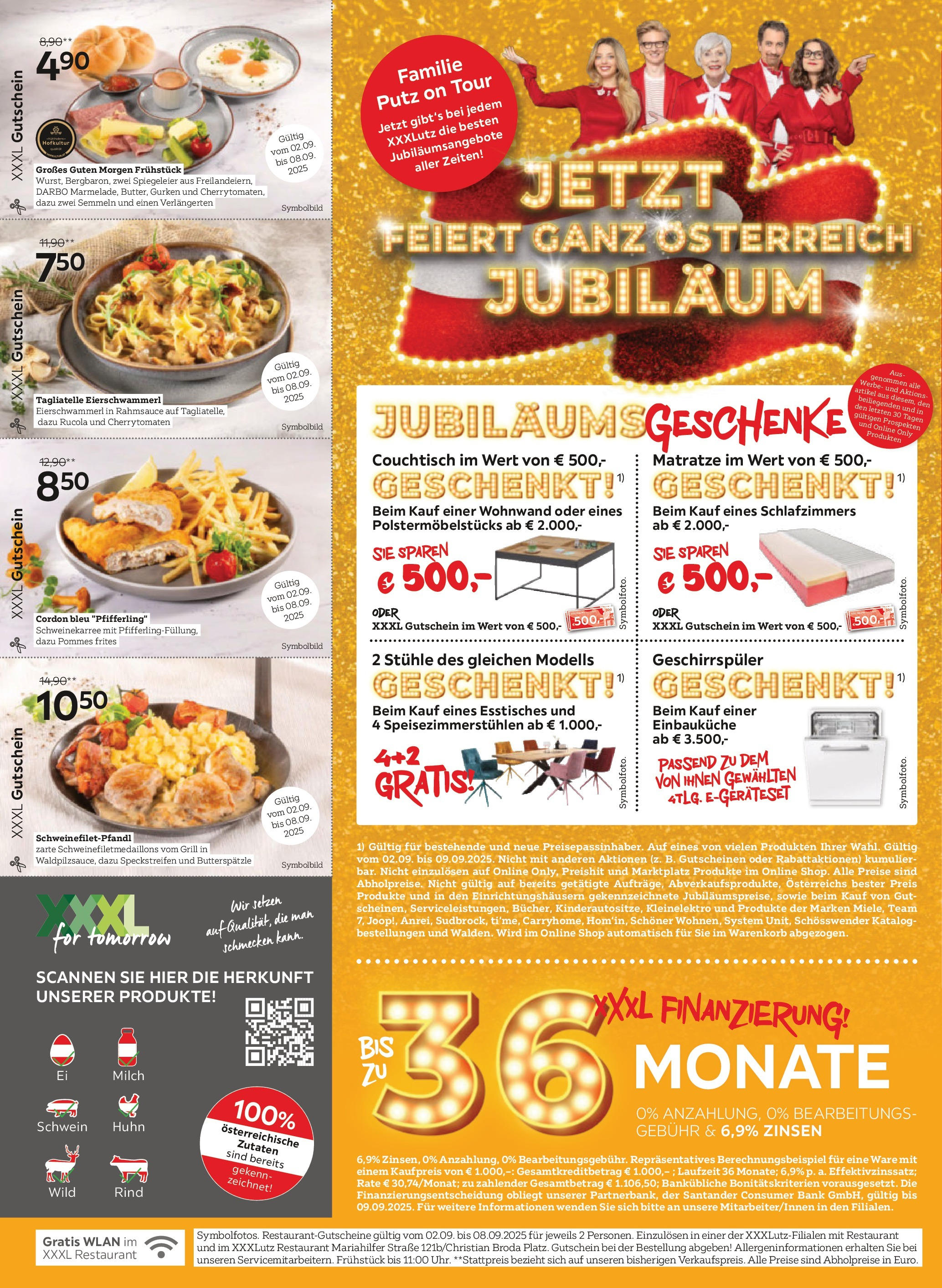 XXXLutz Jubiläum geschenke (02.09.2025) || Aktuelle Angebote | Seite: 2 | Produkte: Gurken, Geschirrspüler, Matratze, Milch XXXLutz Jubiläum geschenke von 02.09.2025 - Aktuelle Angebote | Seite: 2 | Produkte: Gurken, Geschirrspüler, Matratze, Milch