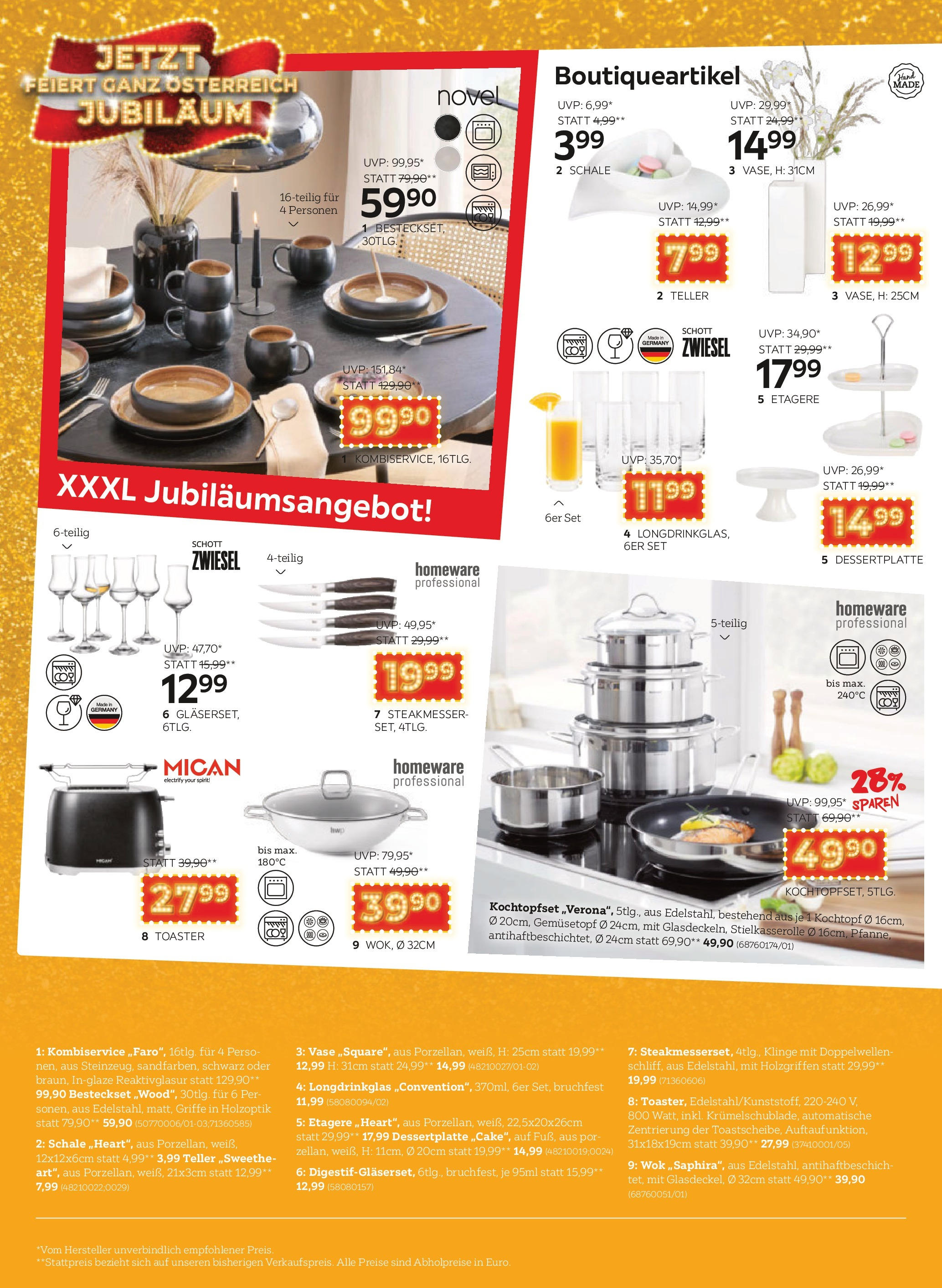 XXXLutz Jubiläum geschenke (02.09.2025) || Aktuelle Angebote | Seite: 12 | Produkte: Toaster, Vase XXXLutz Jubiläum geschenke von 02.09.2025 - Aktuelle Angebote | Seite: 12 | Produkte: Toaster, Vase