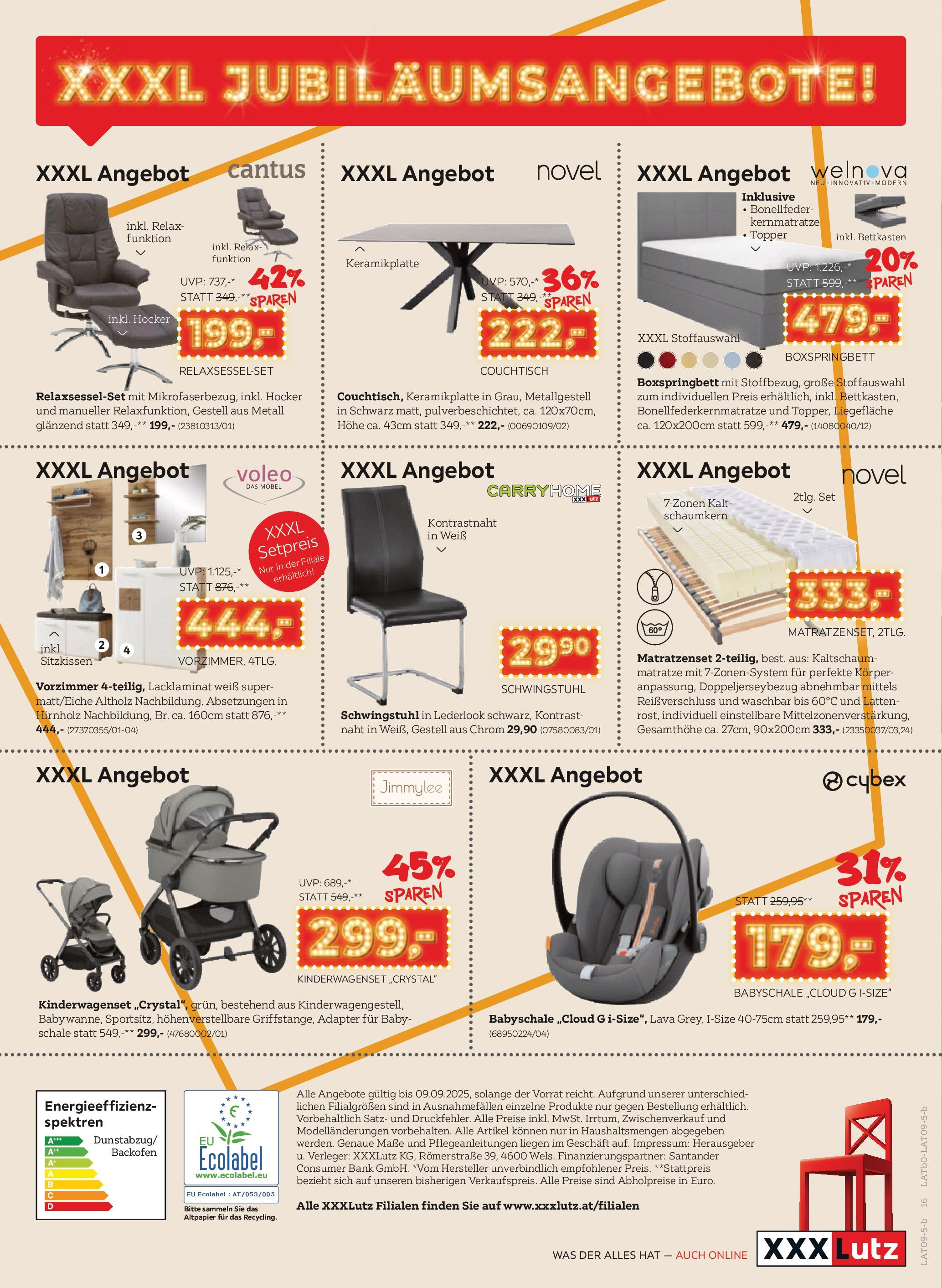XXXLutz Jubiläum geschenke (02.09.2025) || Aktuelle Angebote | Seite: 16 | Produkte: Adapter, Matratze, Couchtisch XXXLutz Jubiläum geschenke von 02.09.2025 - Aktuelle Angebote | Seite: 16 | Produkte: Adapter, Matratze, Couchtisch