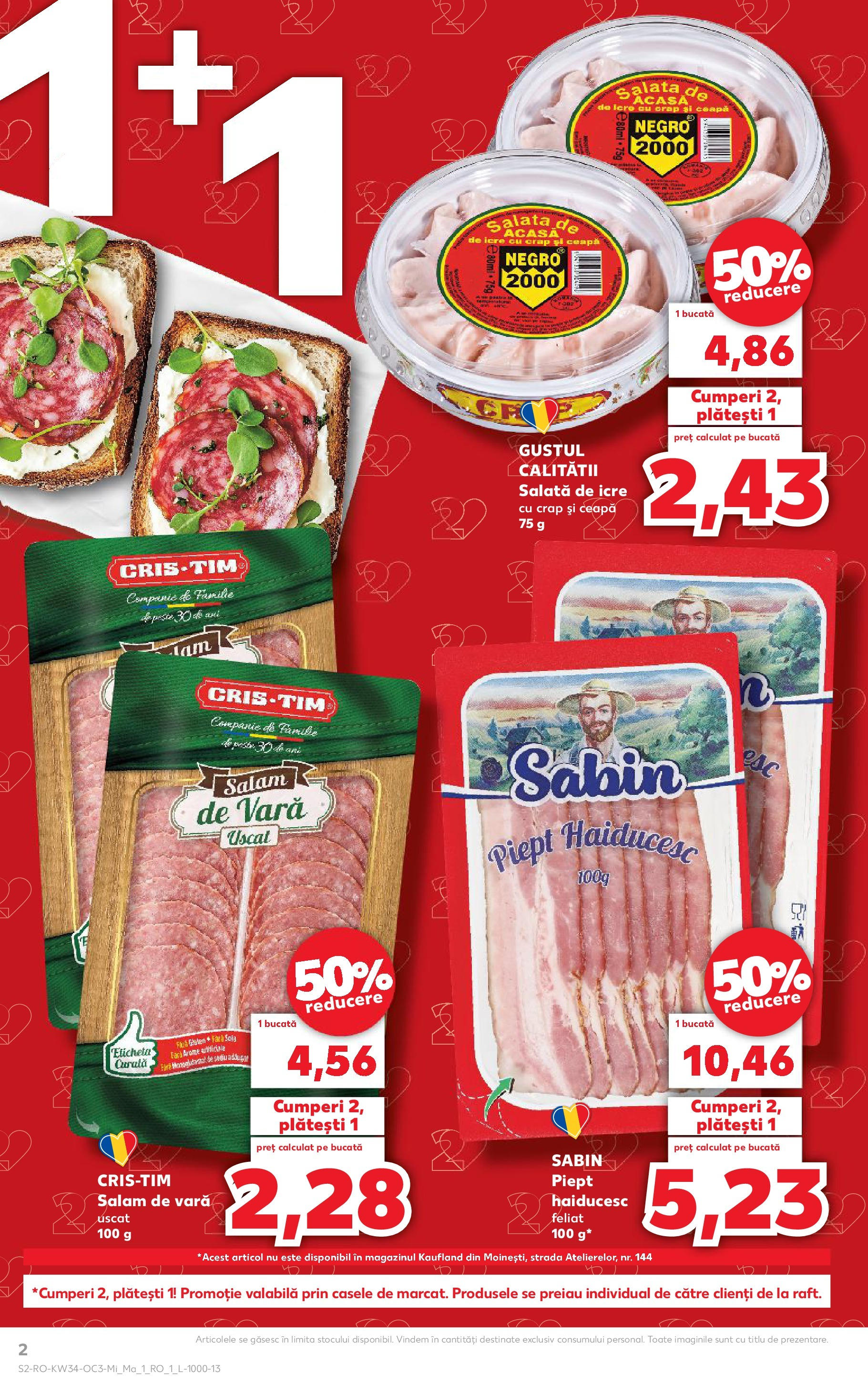 Catalog Kaufland - București 20.08.2025 - Revista si Oferta | Pagină: 2 | Produse: Bacon, Pește, Salată, Ceapă