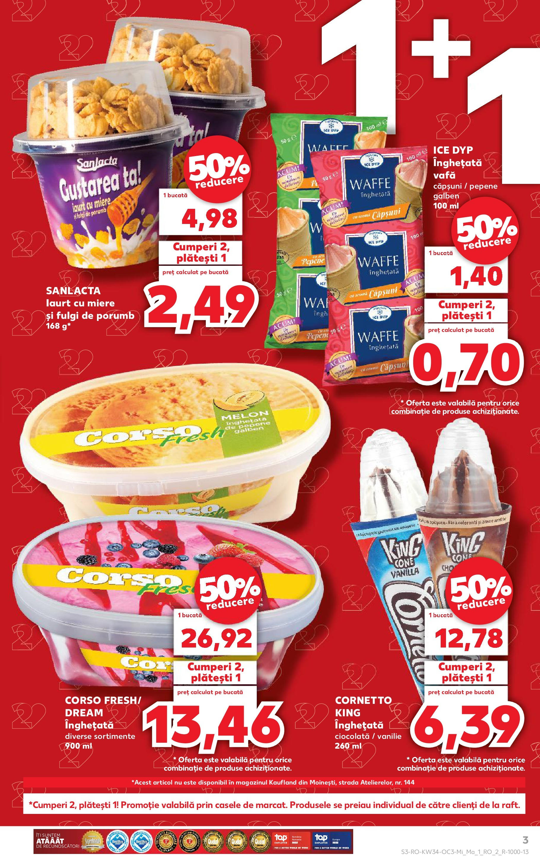 Catalog Kaufland - București 20.08.2025 - Revista si Oferta | Pagină: 3 | Produse: Pepene Galben, Iaurt, Fulgi, Porumb