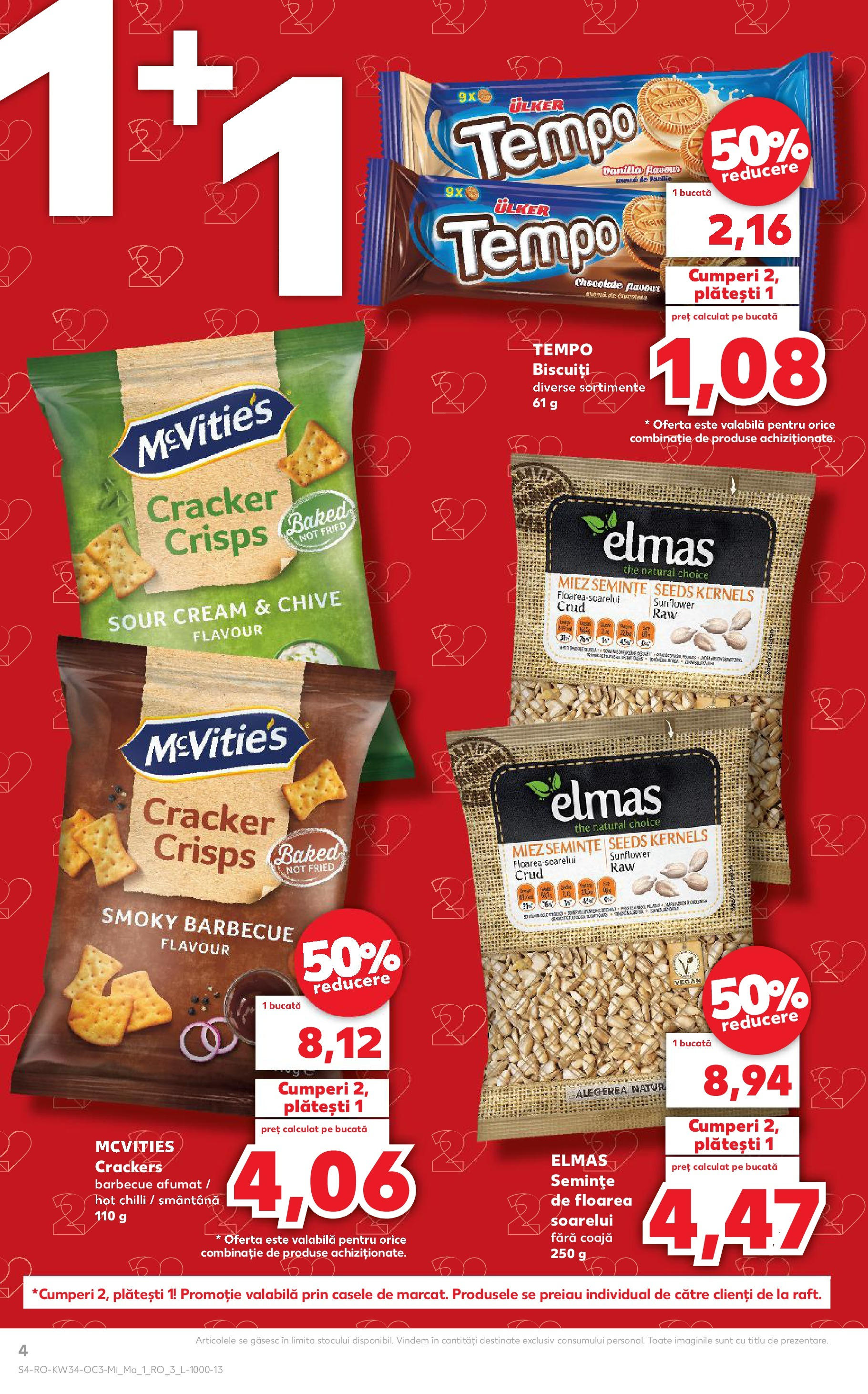 Catalog Kaufland - București 20.08.2025 - Revista si Oferta | Pagină: 4 | Produse: Semințe, Smântână, Biscuiți, Bant
