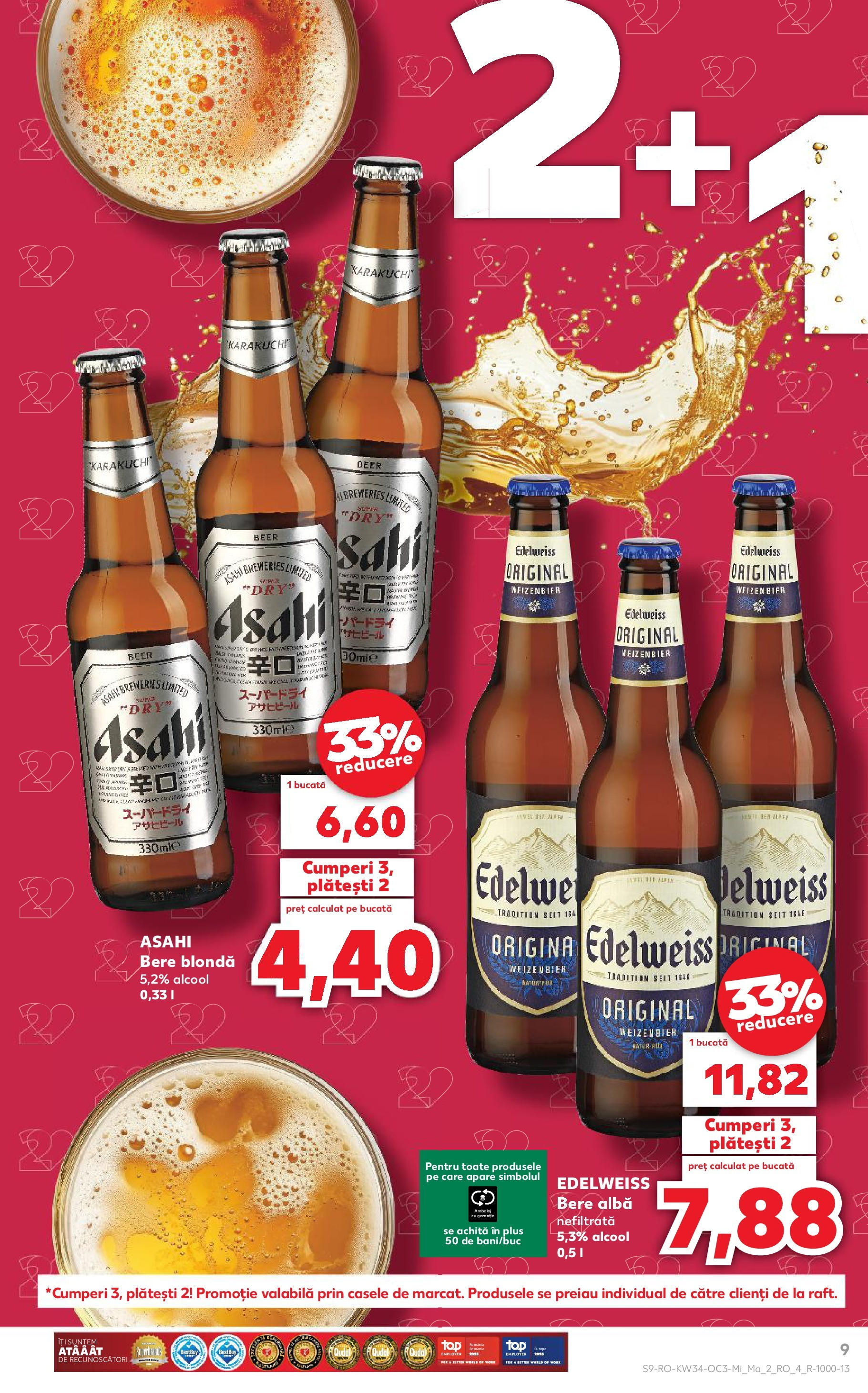 Catalog Kaufland - București 20.08.2025 - Revista si Oferta | Pagină: 9 | Produse: Bere