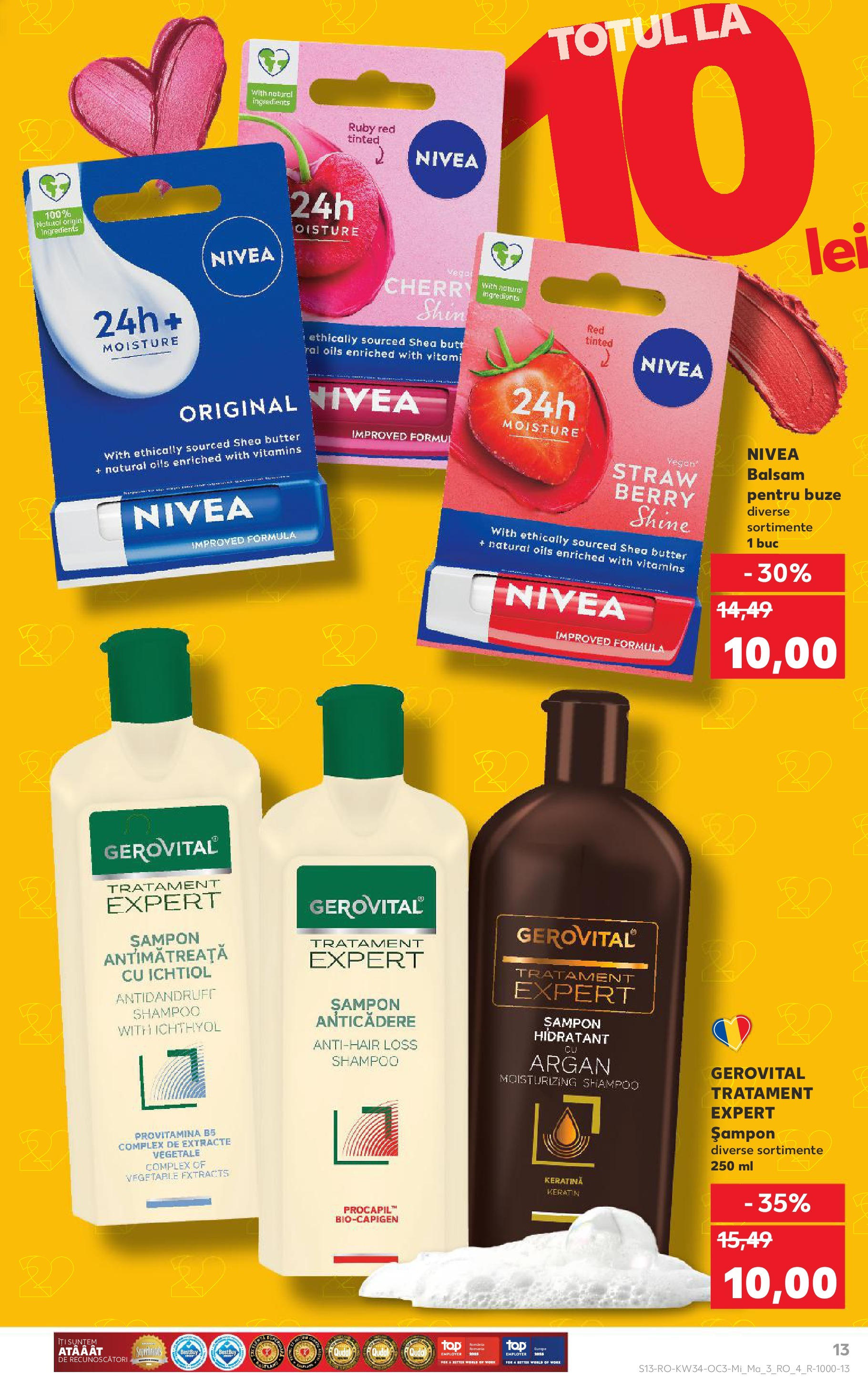 Catalog Kaufland - București 20.08.2025 - Revista si Oferta | Pagină: 13 | Produse: Șampon, Balsam, Balsam pentru buze