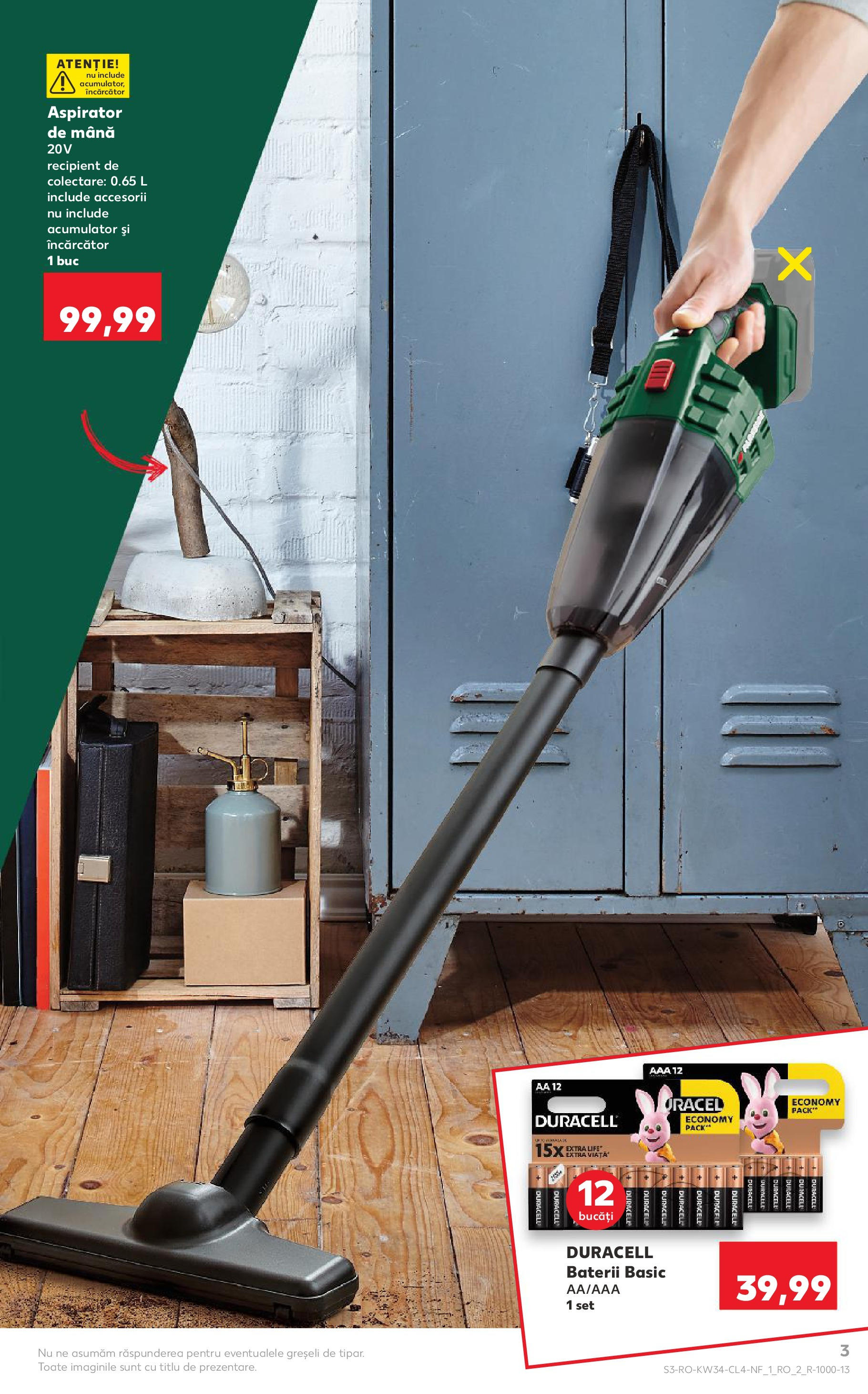 Catalog Kaufland - Tulcea 19.08.2025 - Revista si Oferta | Pagină: 3 | Produse: Încărcător, Aspirator, Baterii
