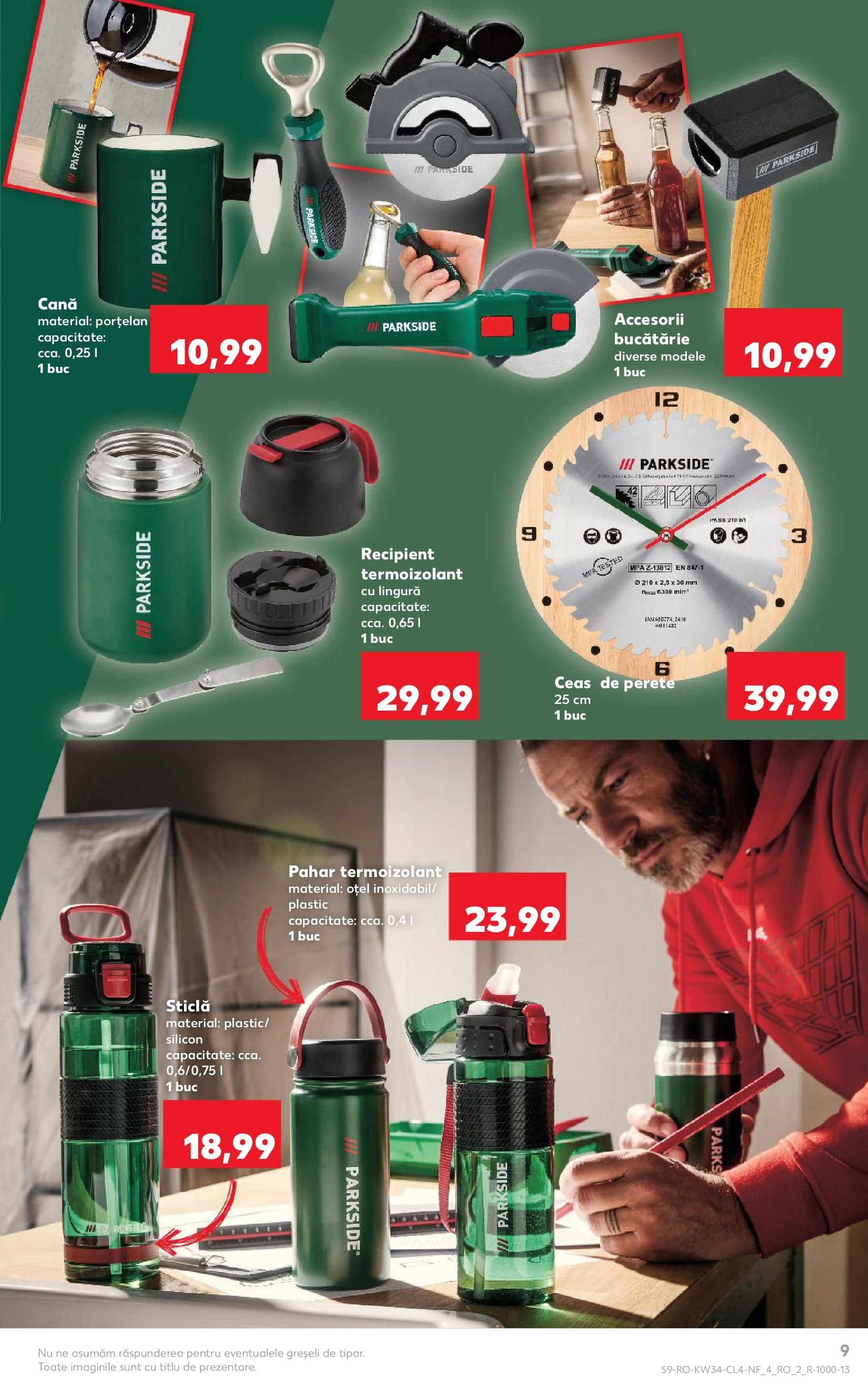Catalog Kaufland - Tulcea 19.08.2025 - Revista si Oferta | Pagină: 9 | Produse: Ceas, Accesorii bucătărie, Bucătărie