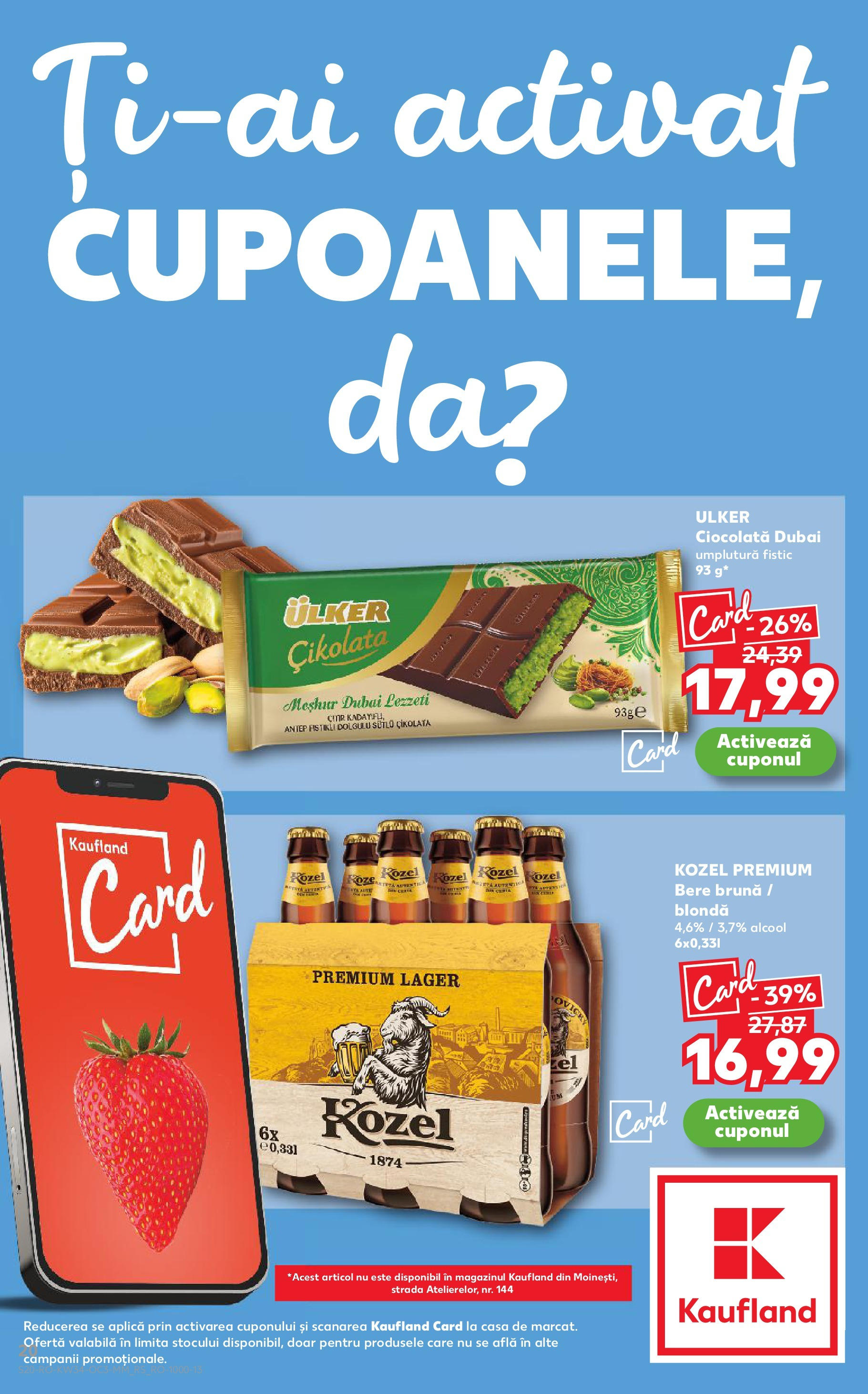 Catalog Kaufland - București 20.08.2025 - Revista si Oferta | Pagină: 20 | Produse: Ciocolată, Bere, Fistic