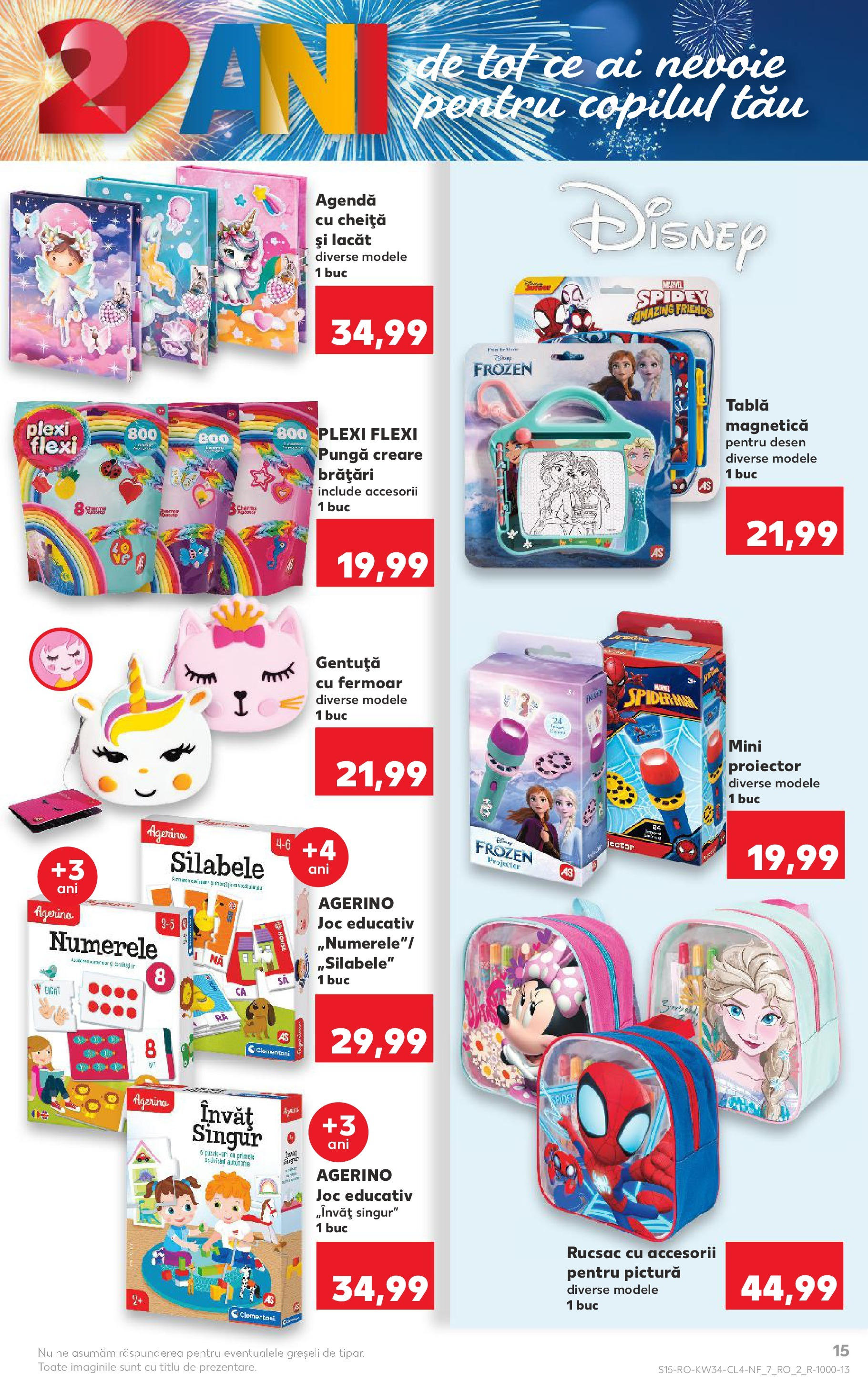 Catalog Kaufland - Tulcea 19.08.2025 - Revista si Oferta | Pagină: 15 | Produse: Pungă, Joc, Tablă, Rucsac