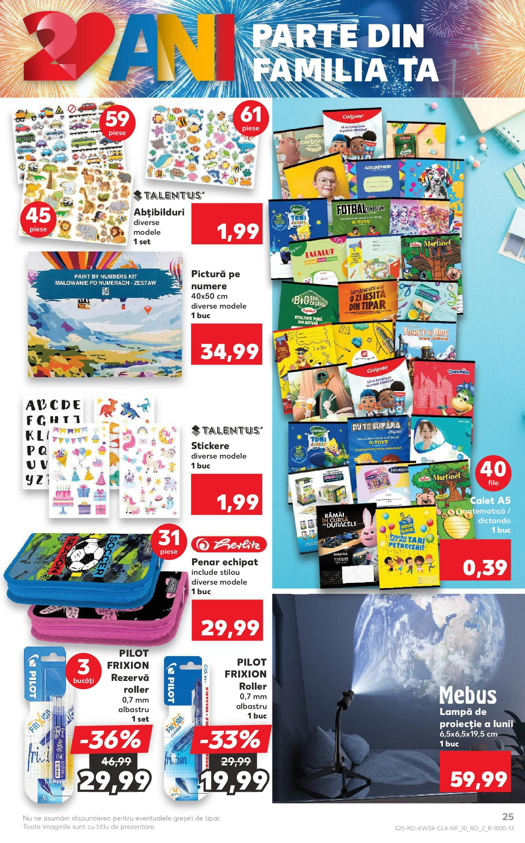 Catalog Kaufland - Tulcea 19.08.2025 - Revista si Oferta | Pagină: 25 | Produse: Notebook, Light Kedi Konservesi, Lampă
