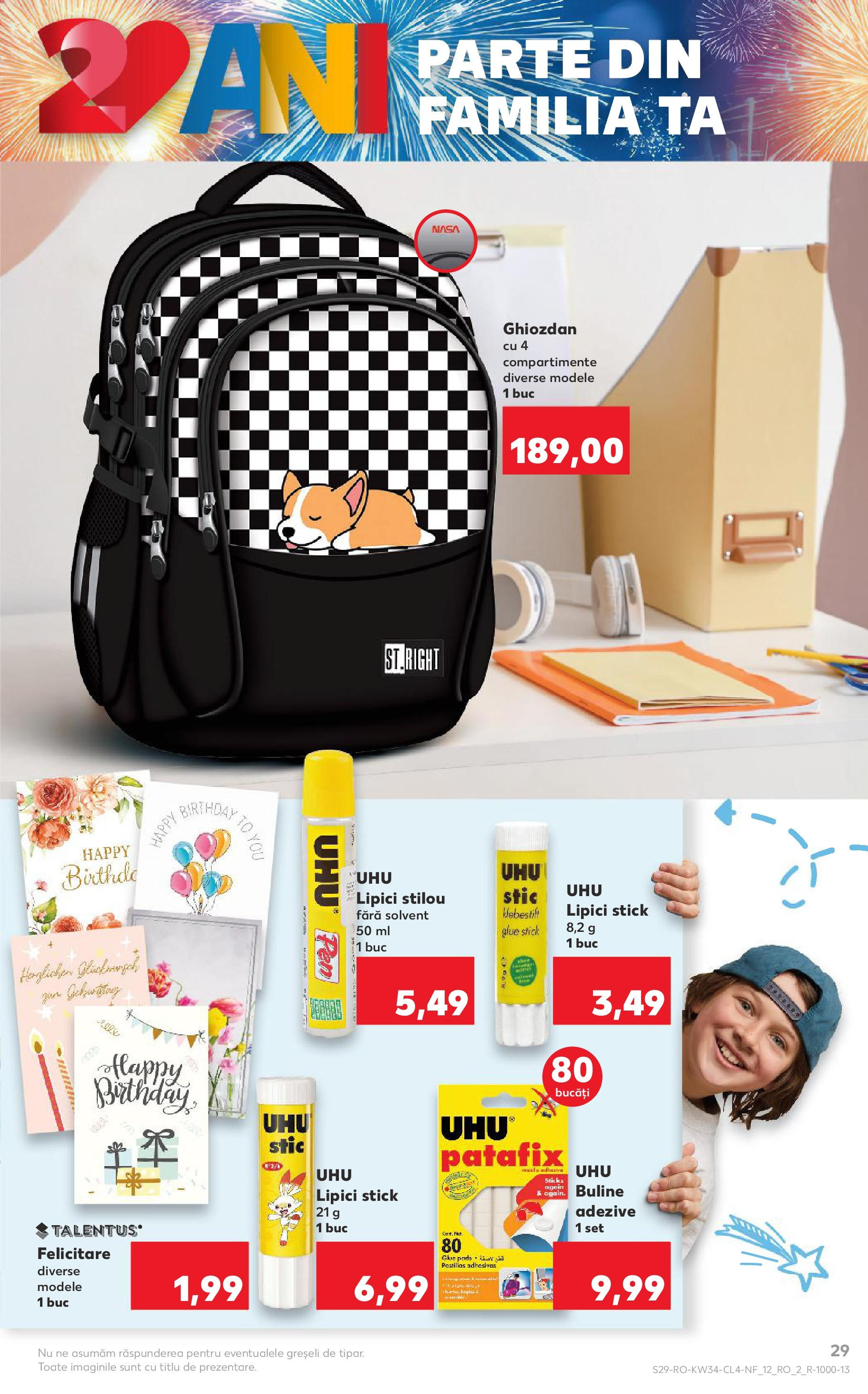 Catalog Kaufland - Tulcea 19.08.2025 - Revista si Oferta | Pagină: 29 | Produse: Ghiozdan