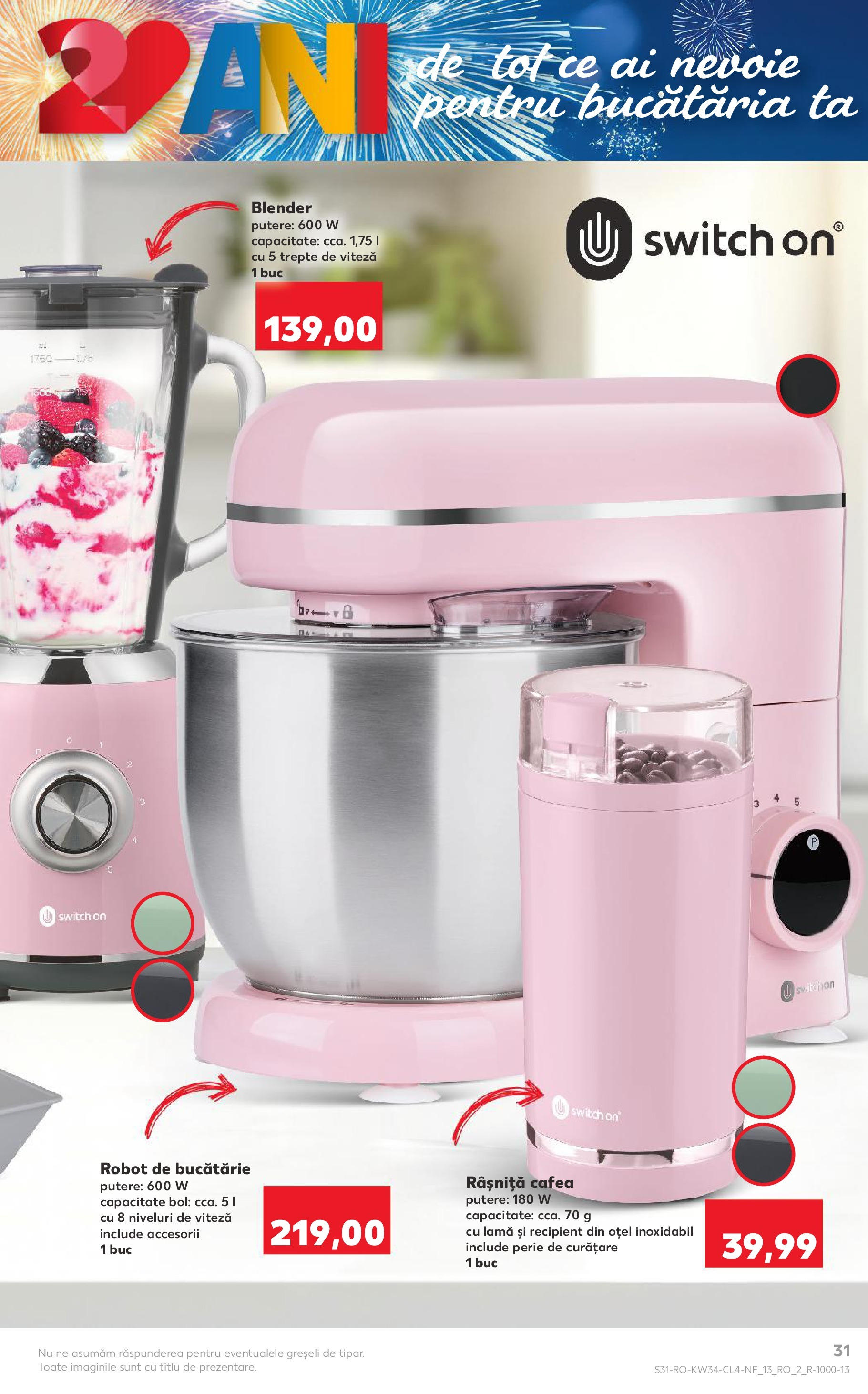 Catalog Kaufland - Tulcea 19.08.2025 - Revista si Oferta | Pagină: 31 | Produse: Robot de bucătarie, Robot, Bol, Perie