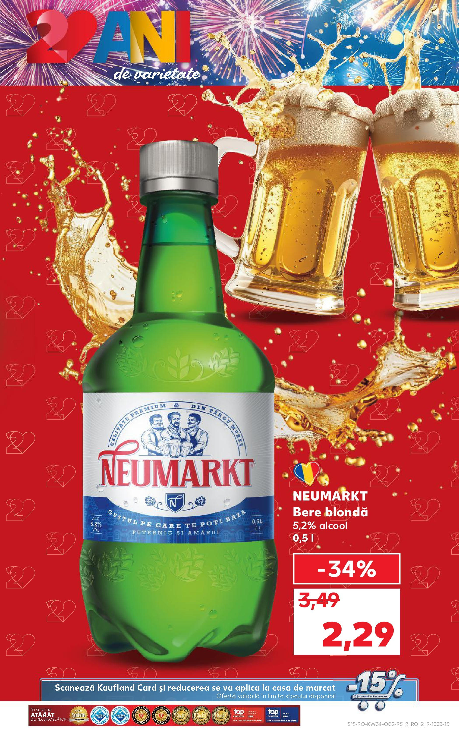 Catalog Kaufland - Deva 20.08.2025 - Revista si Oferta | Pagină: 15 | Produse: Bere
