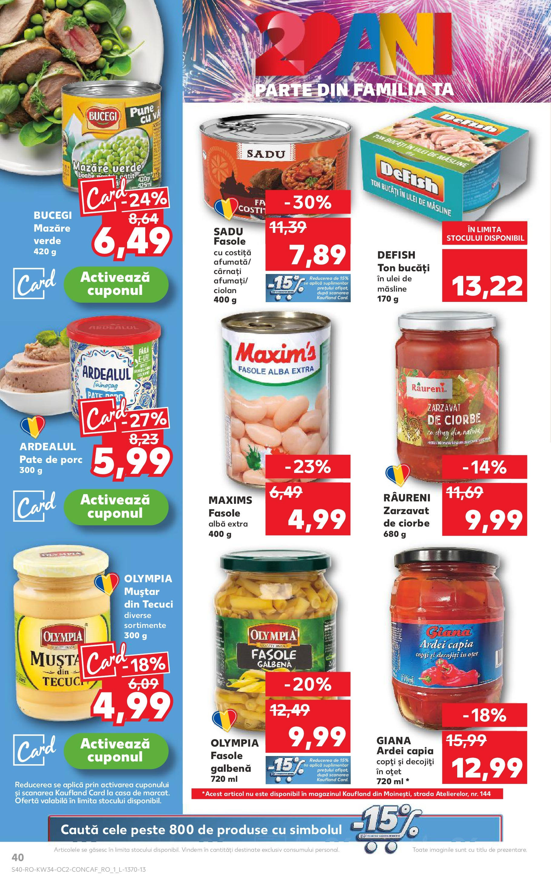 Catalog Kaufland - Viseu de Sus 20.08.2025 - Revista si Oferta | Pagină: 40 | Produse: Ardei, Ulei, Pește, Cârnați