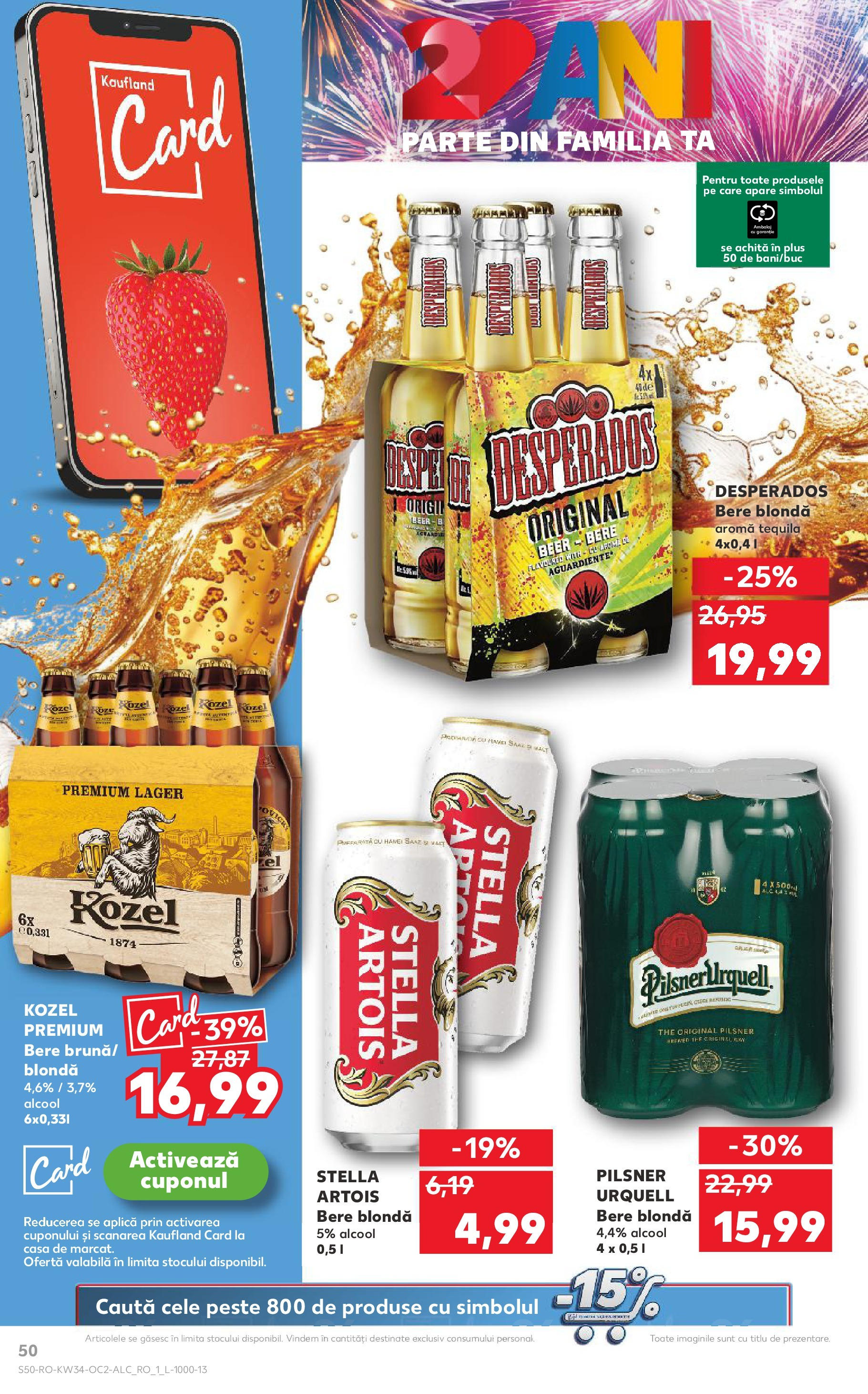 Catalog Kaufland - Deva 20.08.2025 - Revista si Oferta | Pagină: 50 | Produse: Eğitim çantaları, Bere, Pește
