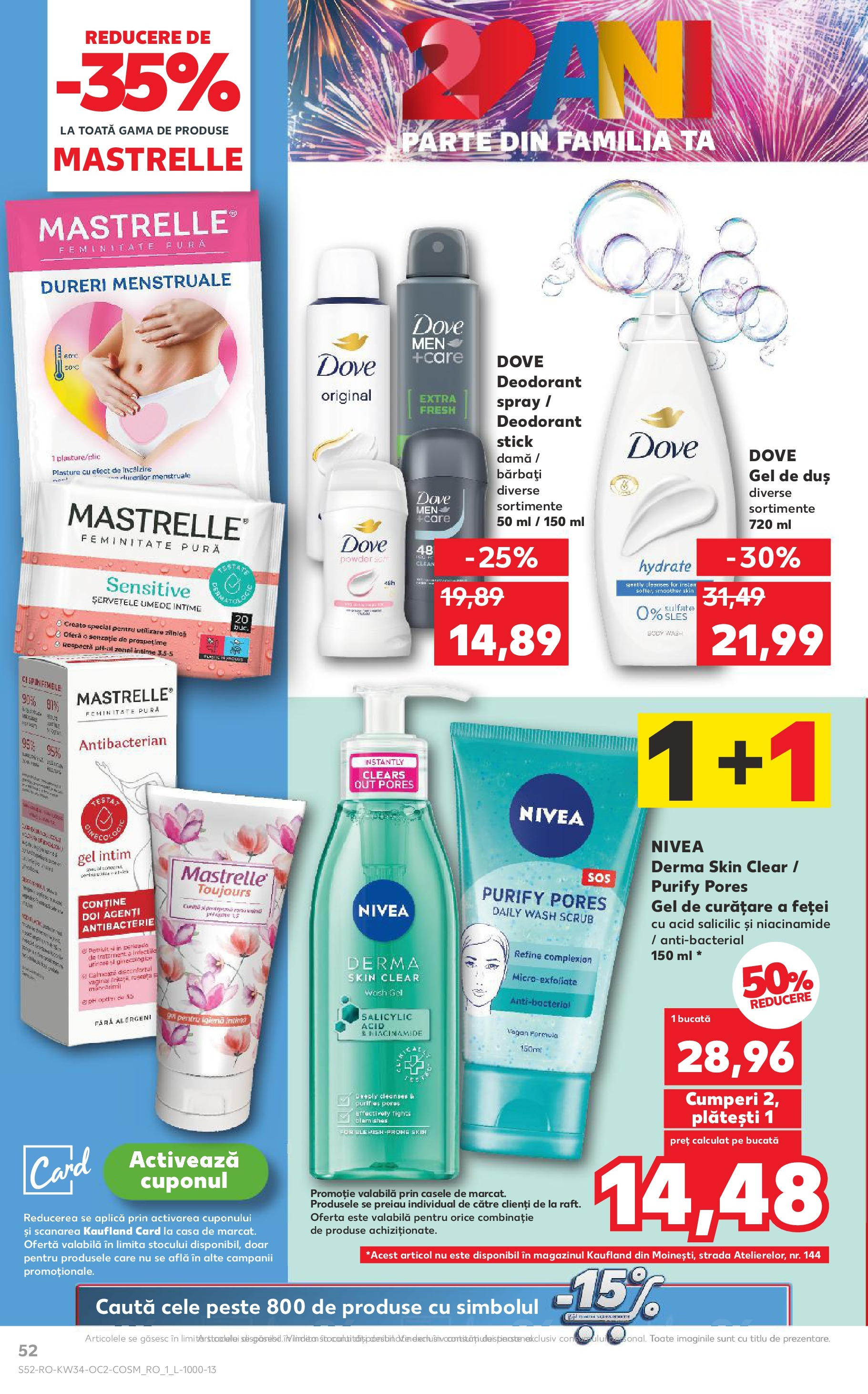 Catalog Kaufland - Deva 20.08.2025 - Revista si Oferta | Pagină: 52 | Produse: Body, Gel de duș, Deodorant, Sos