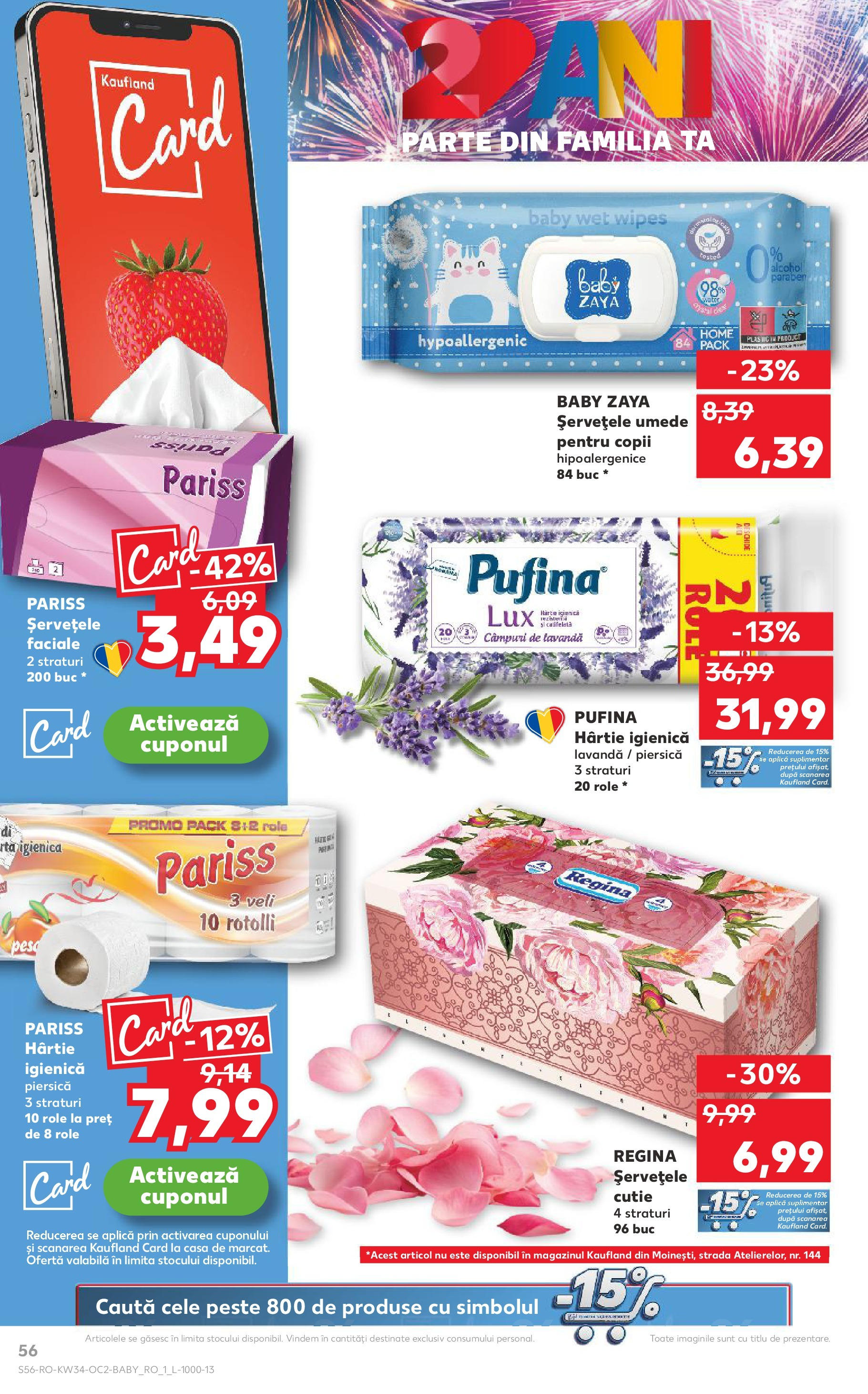 Catalog Kaufland - Deva 20.08.2025 - Revista si Oferta | Pagină: 56 | Produse: Piersică, Role, Cutie, Pește
