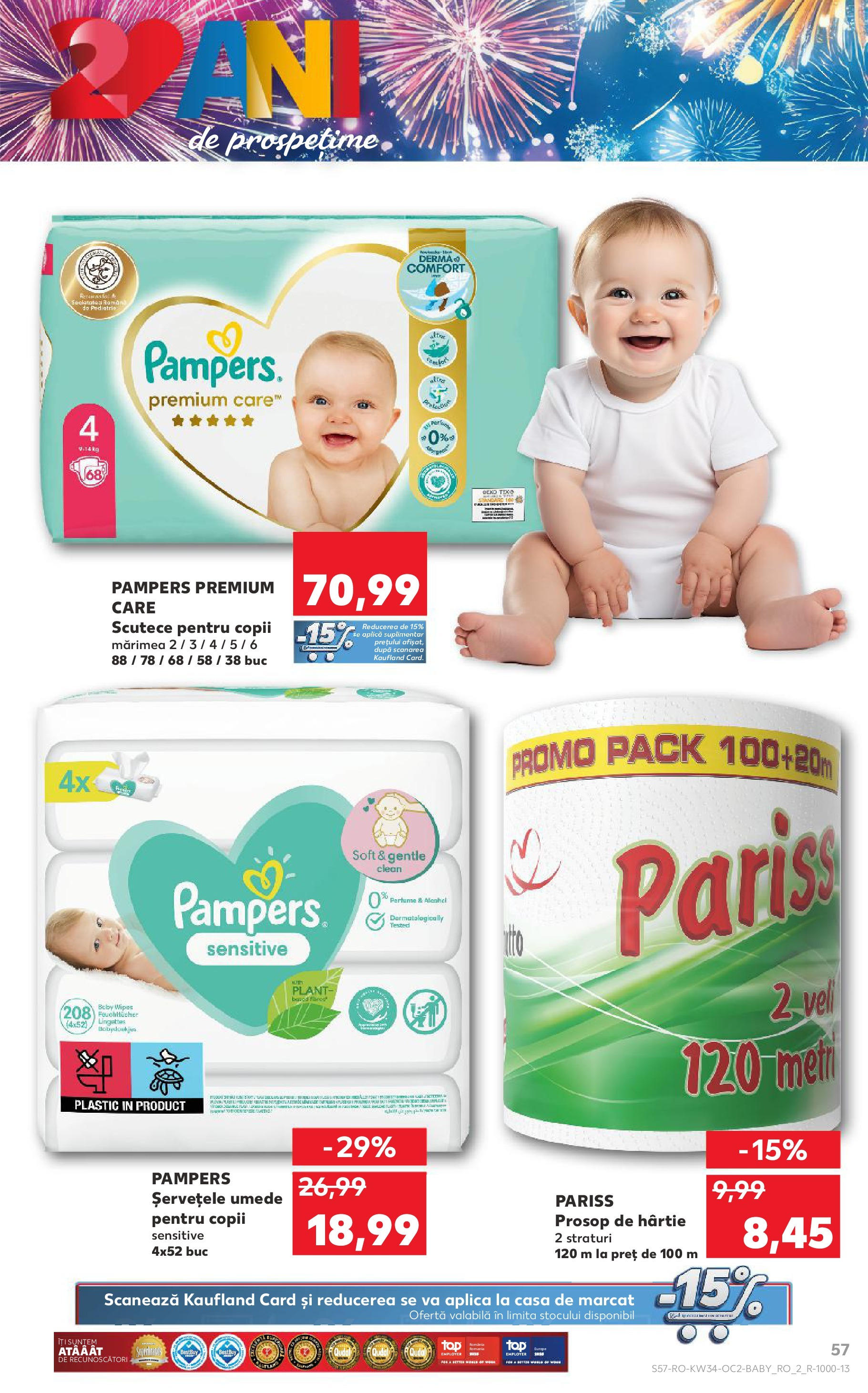 Catalog Kaufland - Deva 20.08.2025 - Revista si Oferta | Pagină: 57 | Produse: Pomelo, Pirinç gevreği, Șervețele umede, Scutece