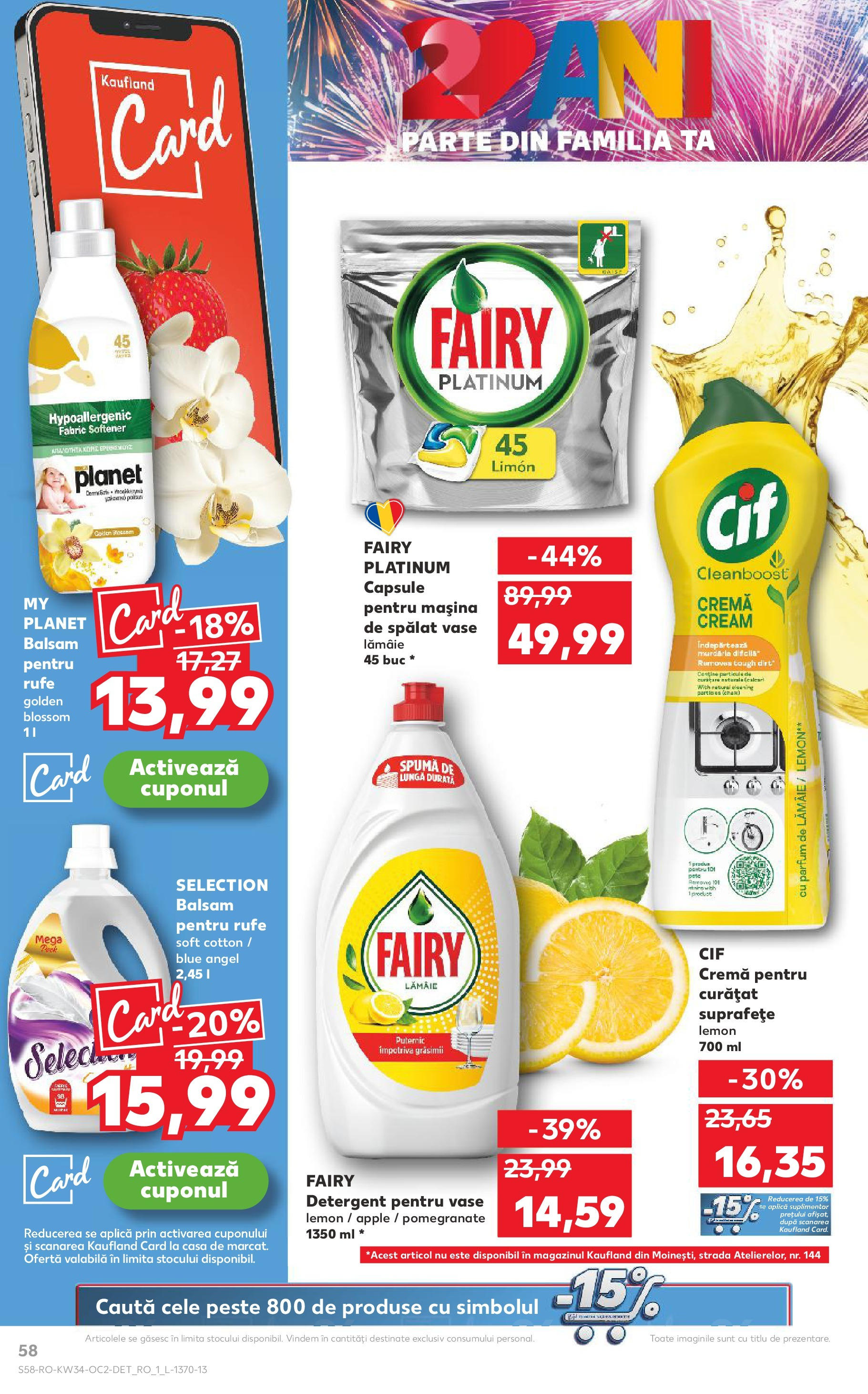 Catalog Kaufland - Viseu de Sus 20.08.2025 - Revista si Oferta | Pagină: 58 | Produse: Mașină De Spălat Vase, Balsam, Cremă, Yorgan