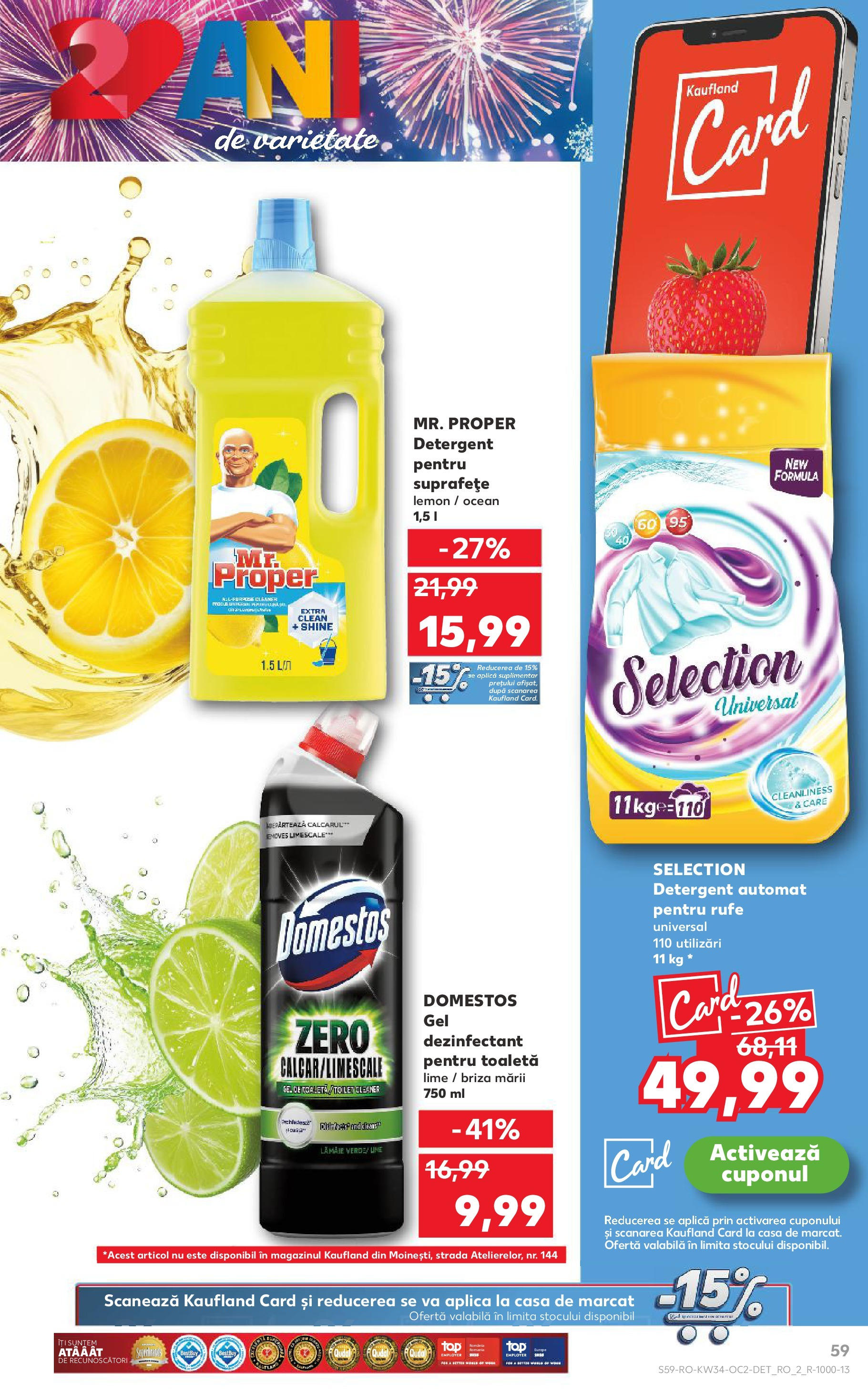 Catalog Kaufland - Deva 20.08.2025 - Revista si Oferta | Pagină: 59 | Produse: Lime, Pomelo, Detergent, Gel dezinfectant