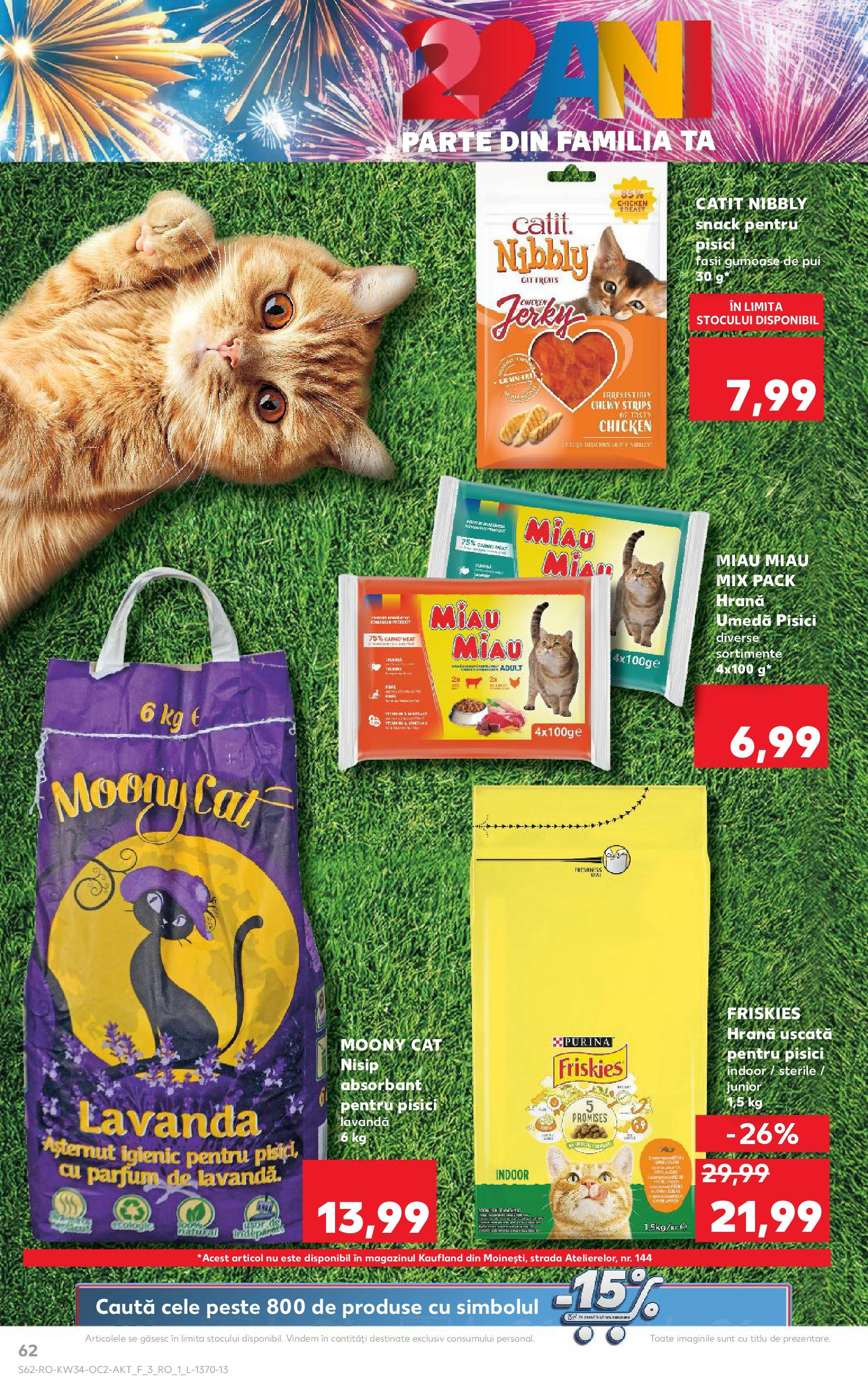 Catalog Kaufland - Viseu de Sus 20.08.2025 - Revista si Oferta | Pagină: 62 | Produse: Hacıyatmaz Kedi Oyuncağı, Parfum, Pește