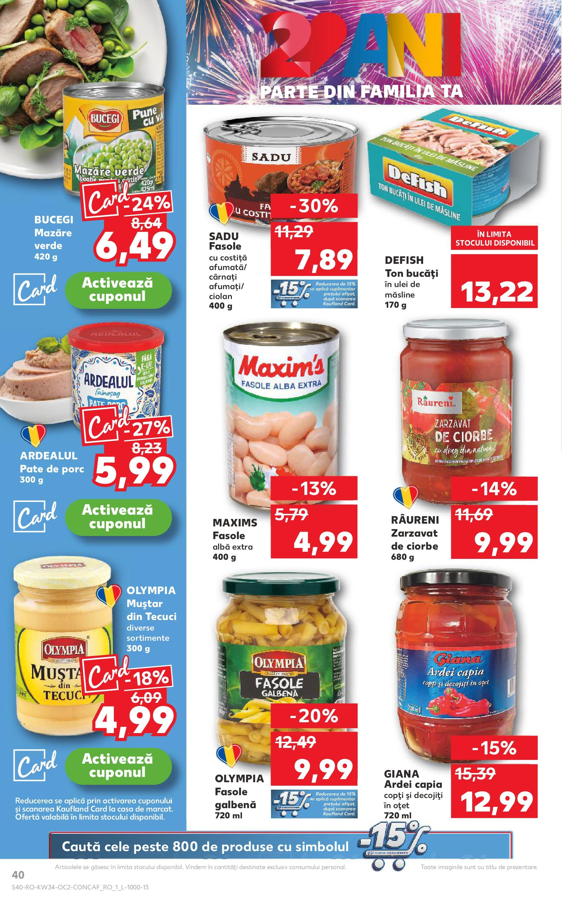 Catalog Kaufland - Deva 20.08.2025 - Revista si Oferta | Pagină: 40 | Produse: Mazăre, Konuşturucu Kuş Yemleri, Muștar, Fasole albă