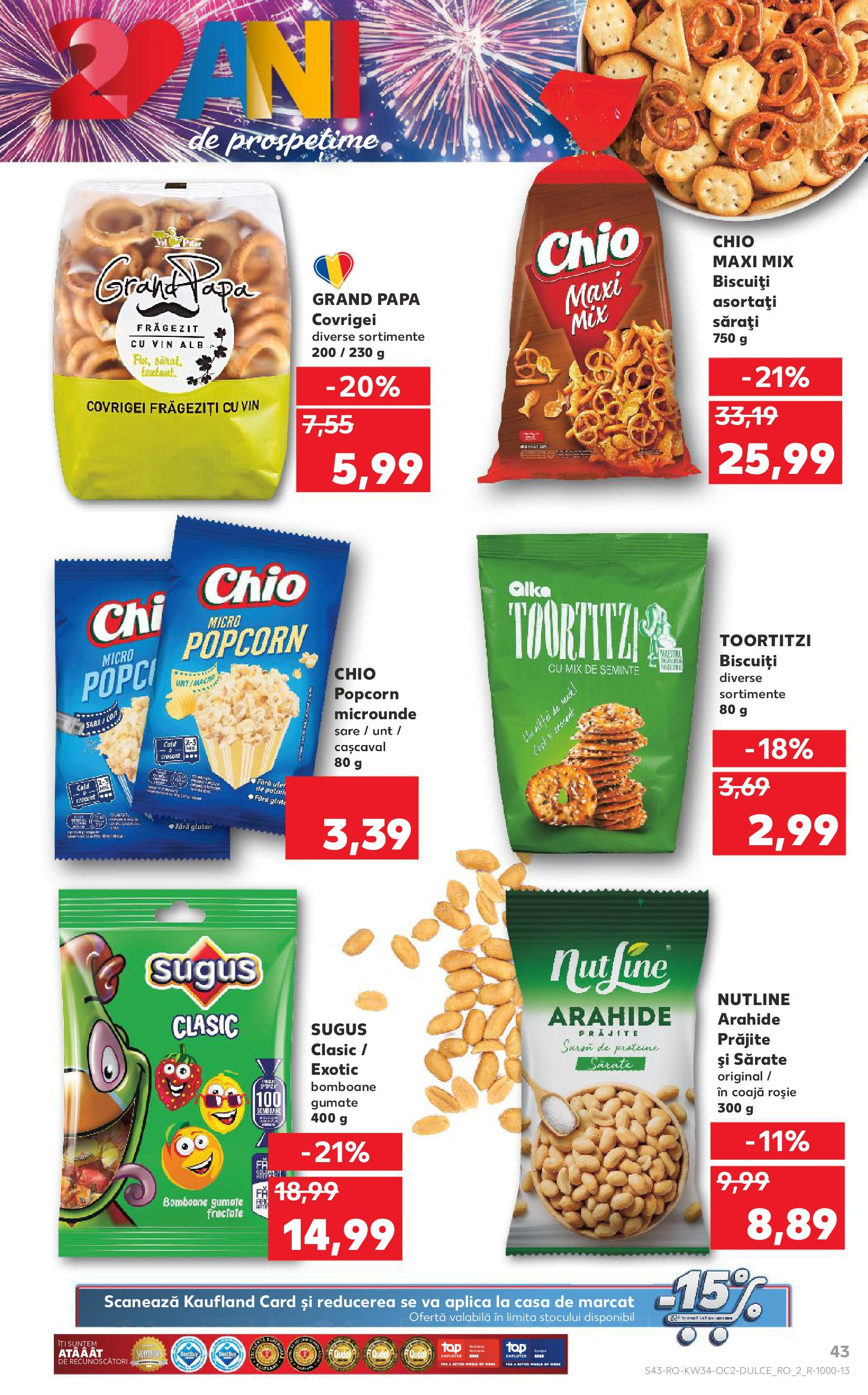 Catalog Kaufland - Deva 20.08.2025 - Revista si Oferta | Pagină: 43 | Produse: Masaüstü kılıfı, Covrigei, Unt, Biscuiți