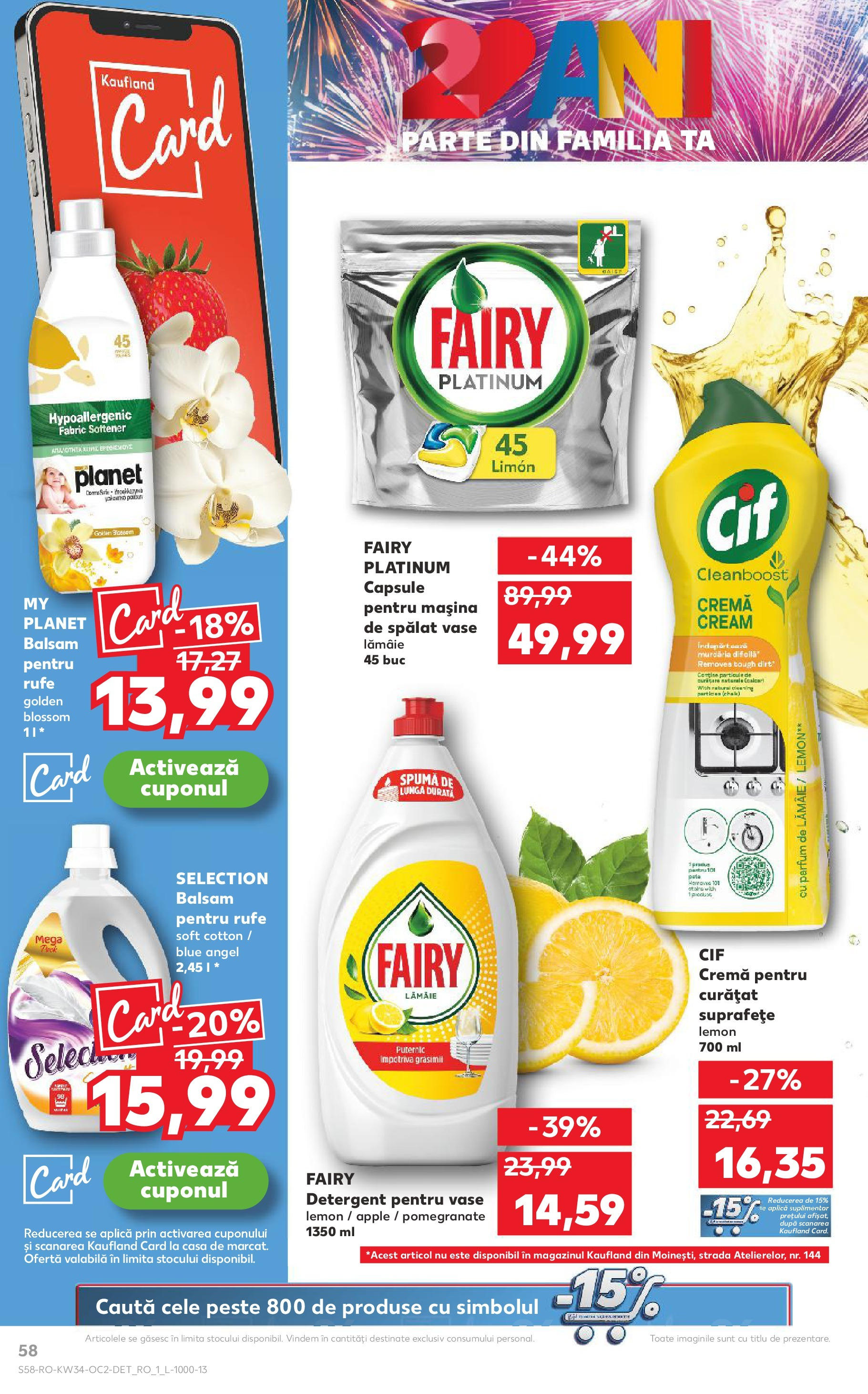 Catalog Kaufland - Deva 20.08.2025 - Revista si Oferta | Pagină: 58 | Produse: Mașină De Spălat, Yorgan, Pește, Capsule pentru mașina de spălat