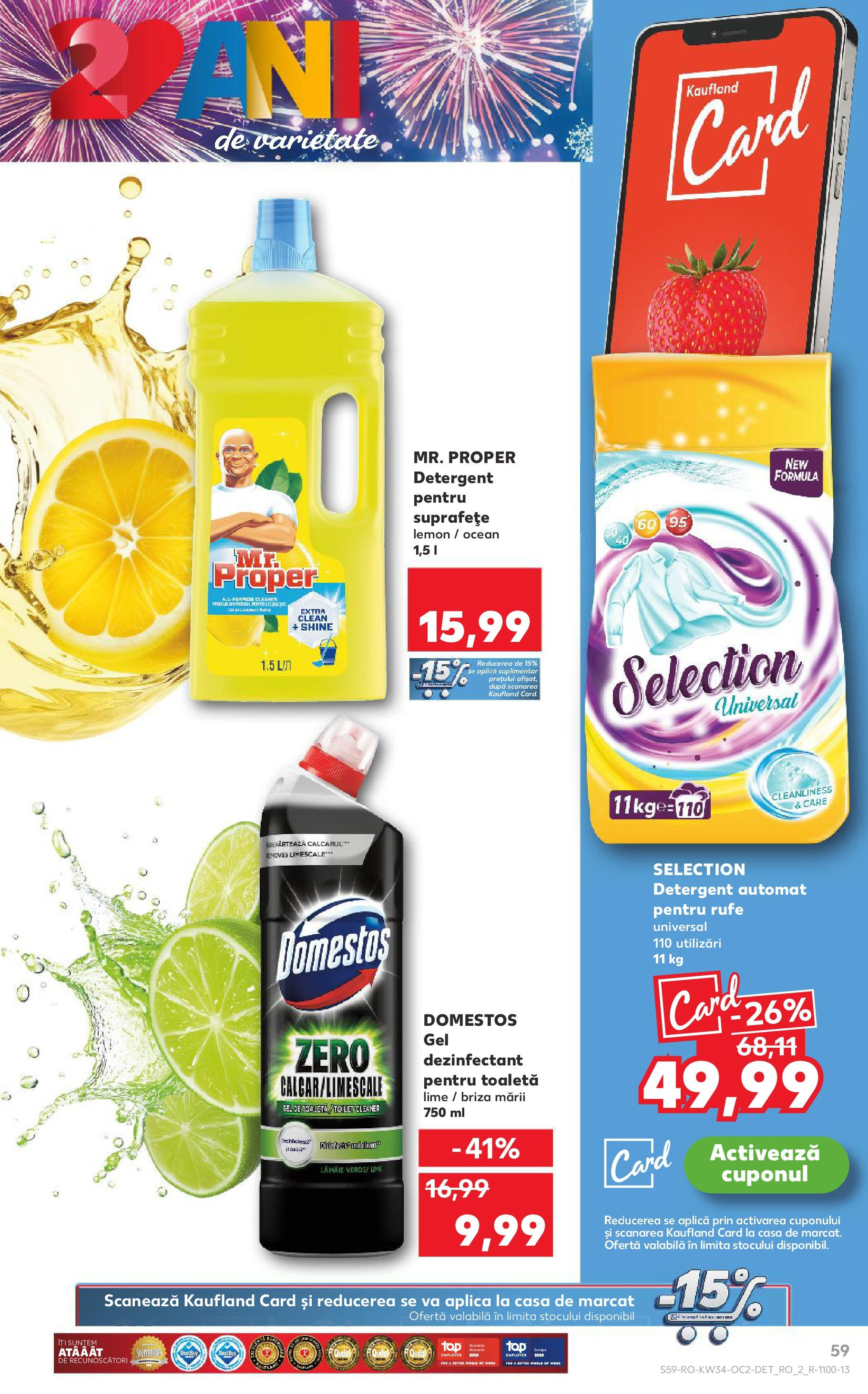 Catalog Kaufland - Ploiești 20.08.2025 || Revista si Oferte | Pagină: 59 | Produse: Kedi Ödül Oyuncakları, Toaletă, Gel dezinfectant, Lămâie Catalog Kaufland - Ploiești 20.08.2025 - Revista si Oferta | Pagină: 59 | Produse: Kedi Ödül Oyuncakları, Toaletă, Gel dezinfectant, Lămâie