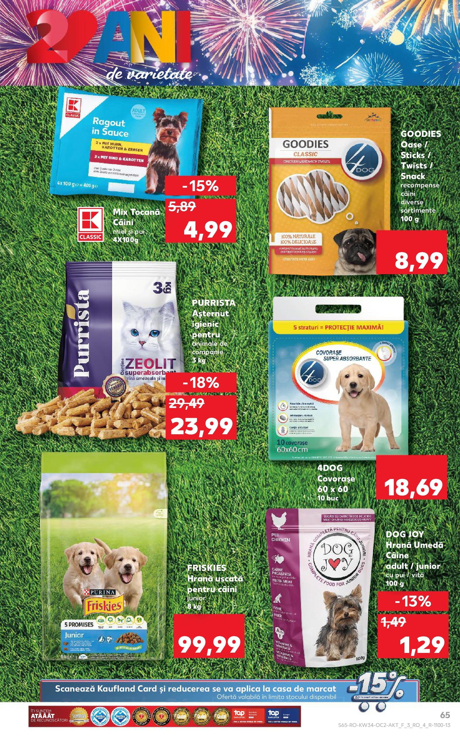 Catalog Kaufland - Ploiești 20.08.2025 || Revista si Oferte | Pagină: 65 | Produse: Hacıyatmaz Kedi Oyuncağı, Cadă, Absorbante Catalog Kaufland - Ploiești 20.08.2025 - Revista si Oferta | Pagină: 65 | Produse: Hacıyatmaz Kedi Oyuncağı, Cadă, Absorbante