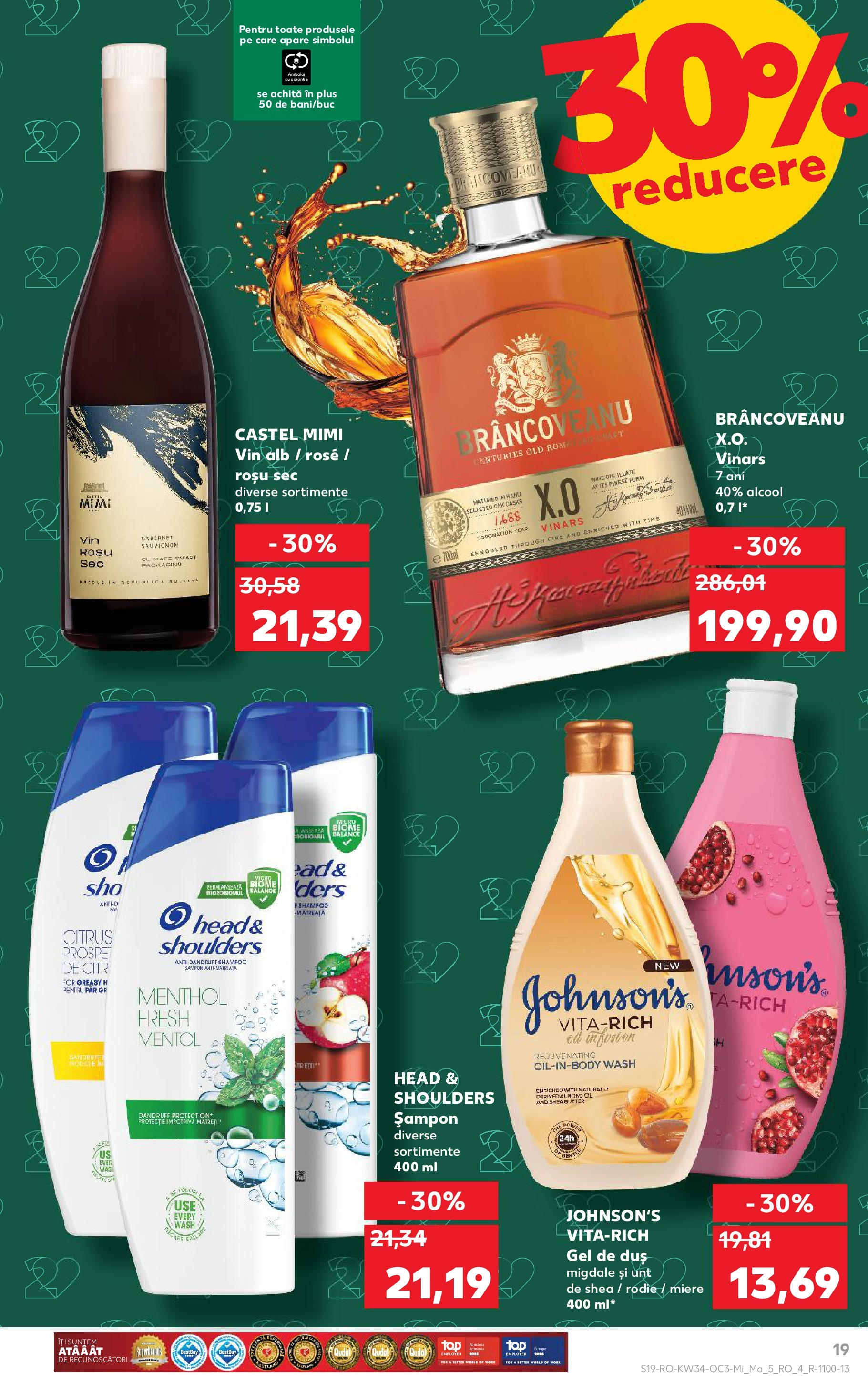 Catalog Kaufland - Ploiești 20.08.2025 - Revista si Oferta | Pagină: 19 | Produse: Duș, Migdale, Unt, Vin
