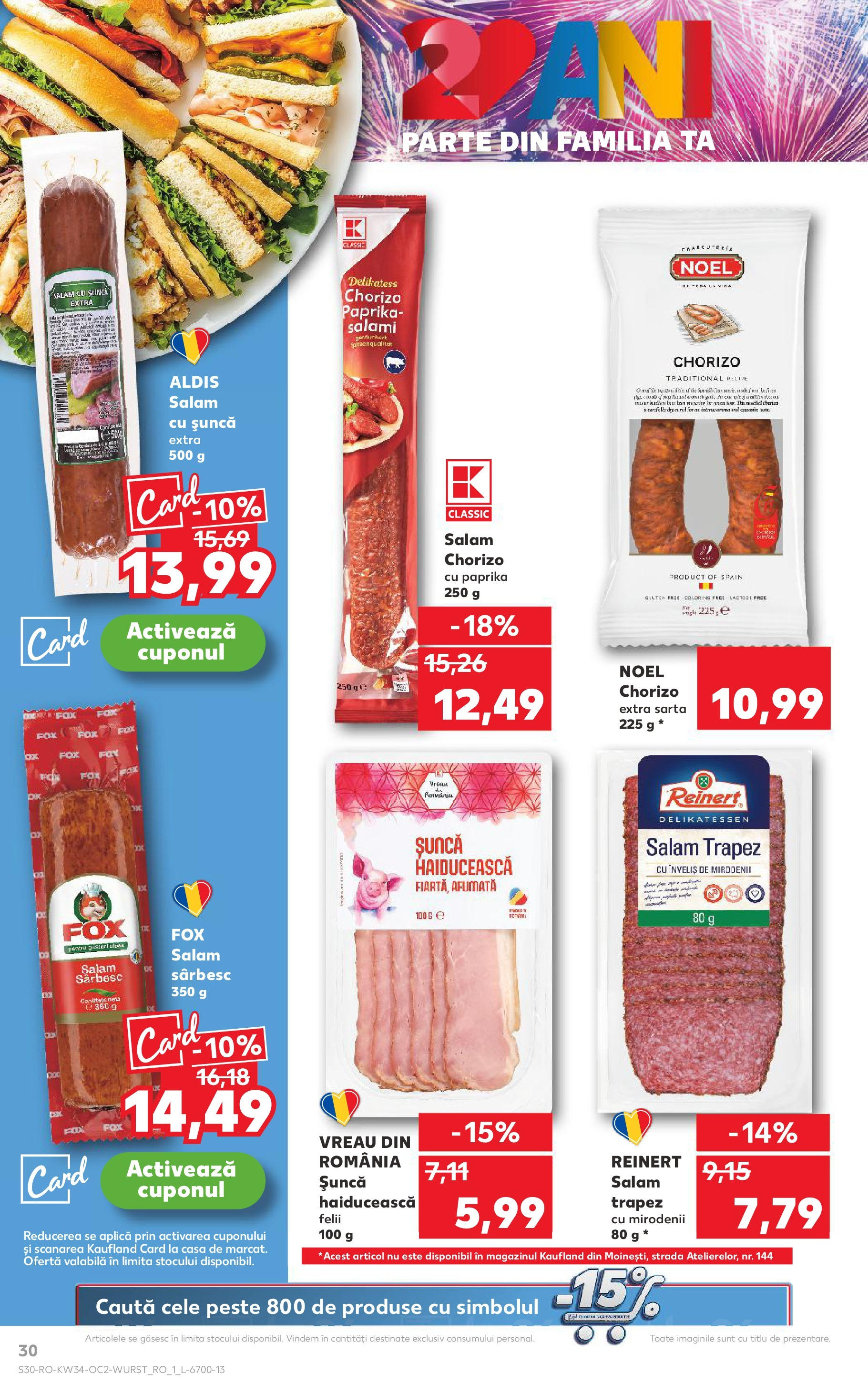 Catalog Kaufland - Slatina 20.08.2025 || Revista si Oferte | Pagină: 30 | Produse: Salam, Șuncă, Pește Catalog Kaufland - Slatina 20.08.2025 - Revista si Oferta | Pagină: 30 | Produse: Salam, Șuncă, Pește
