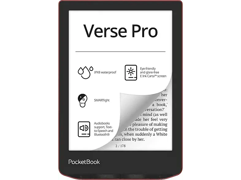 POCKETbook Verse Pro Dach-Version, Passion Red; eReader